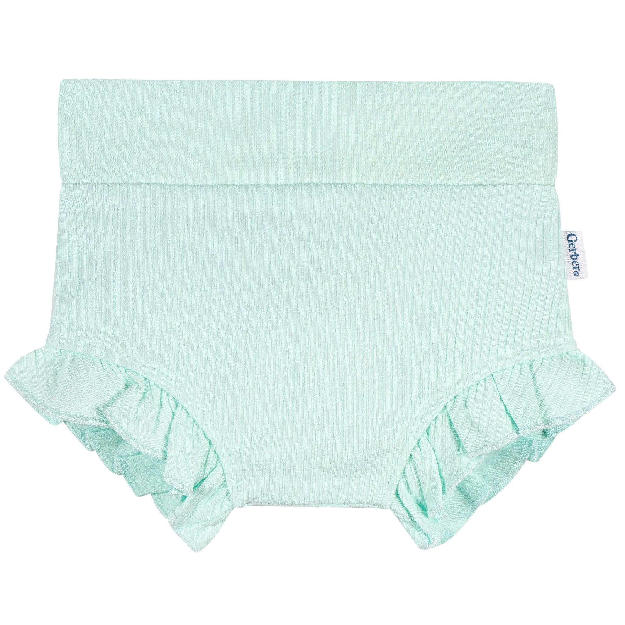3-Pack Baby Girls Aqua, Grey & Purple Bubble Shorts - Image 2
