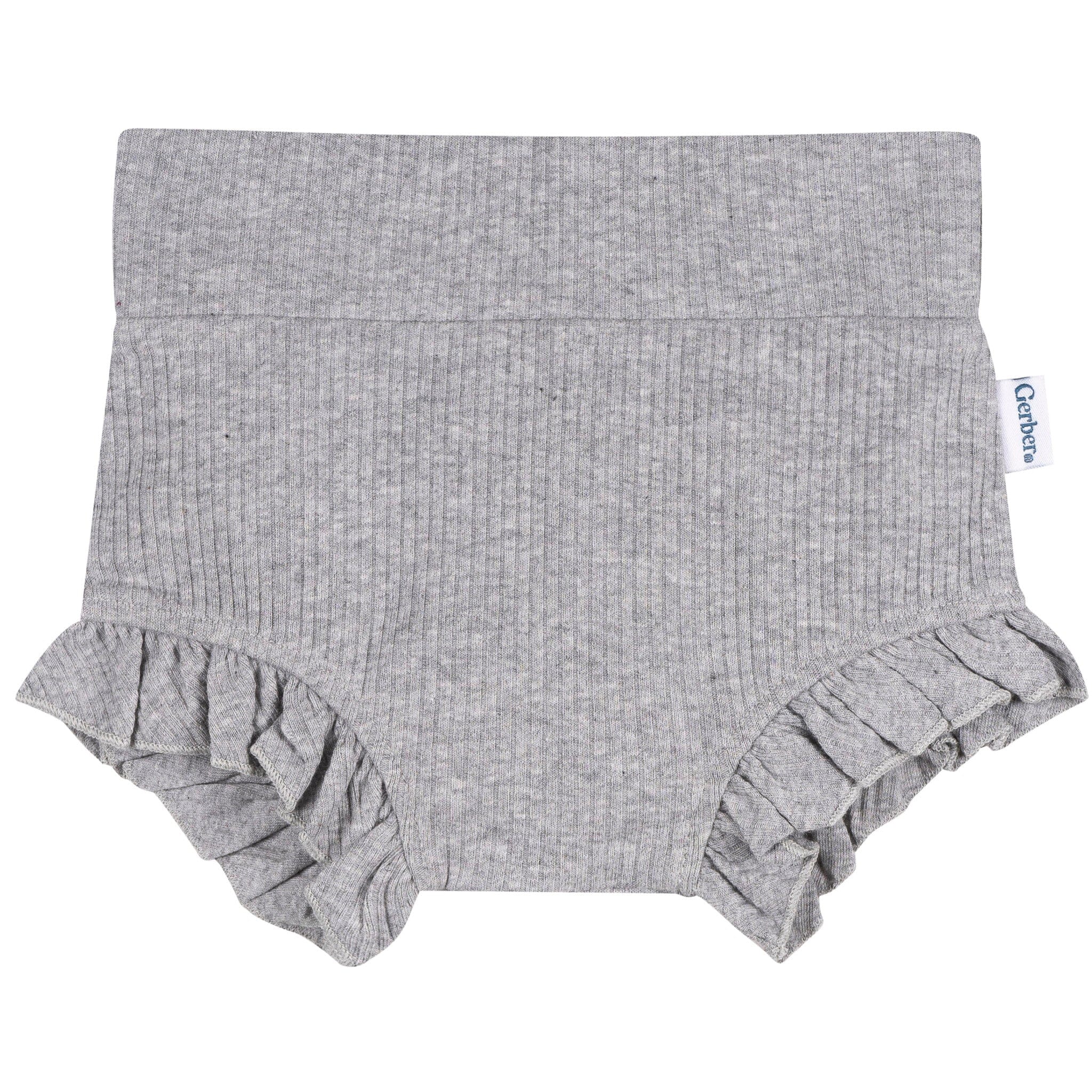 3-Pack Baby Girls Aqua, Grey & Purple Bubble Shorts - Image 5