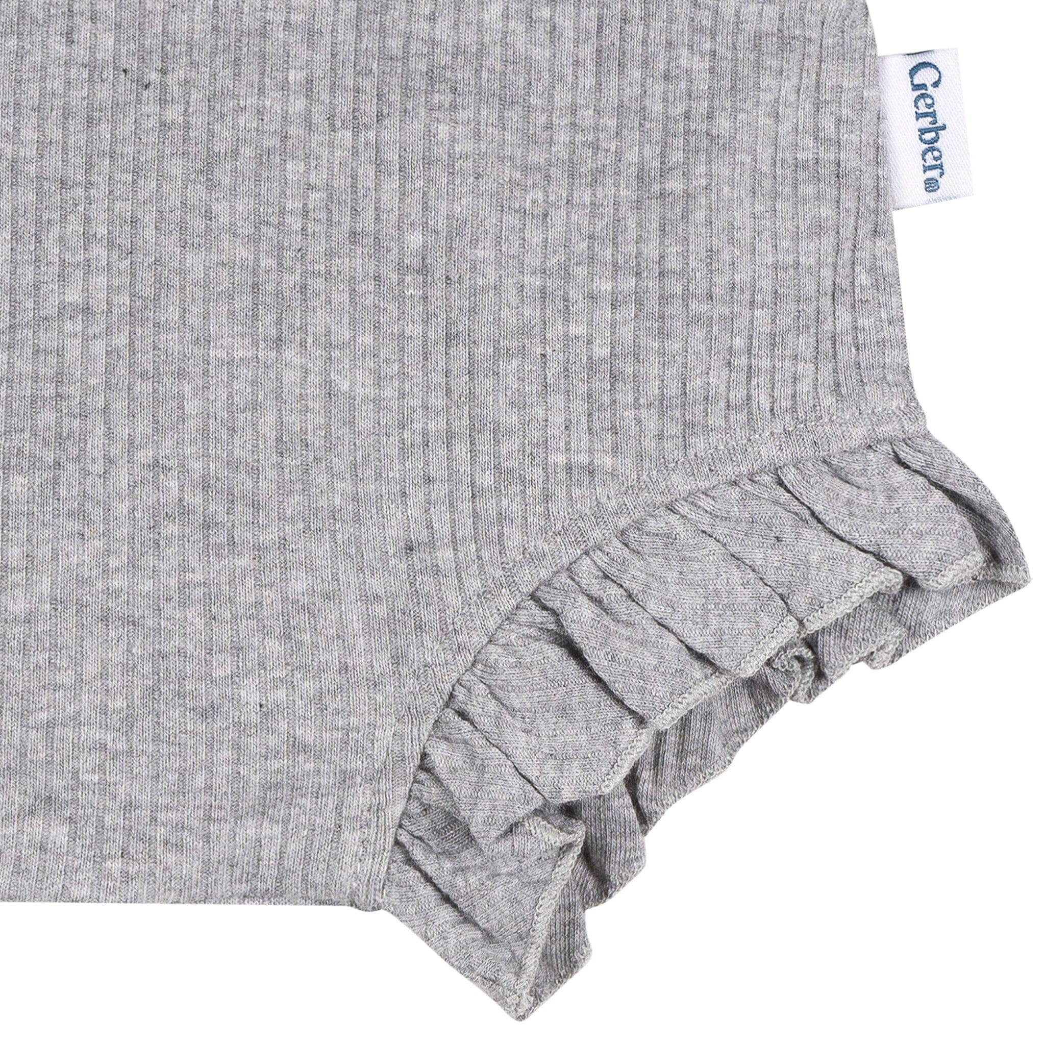 3-Pack Baby Girls Aqua, Grey & Purple Bubble Shorts - Image 7