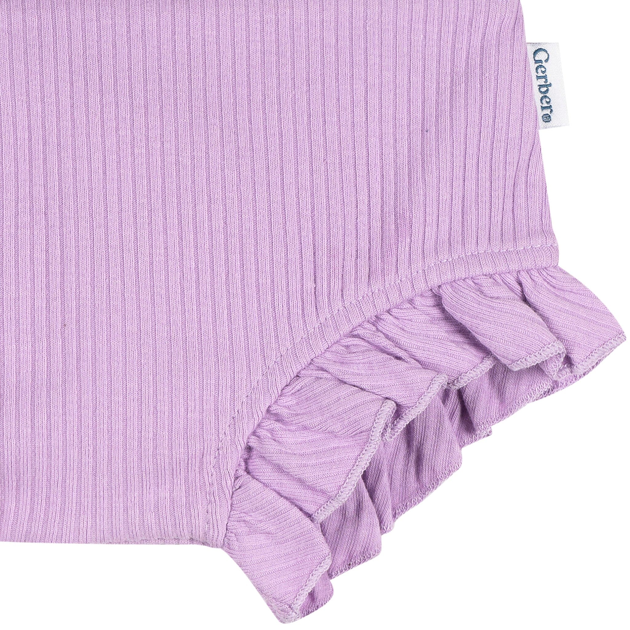 3-Pack Baby Girls Aqua, Grey & Purple Bubble Shorts - Image 10