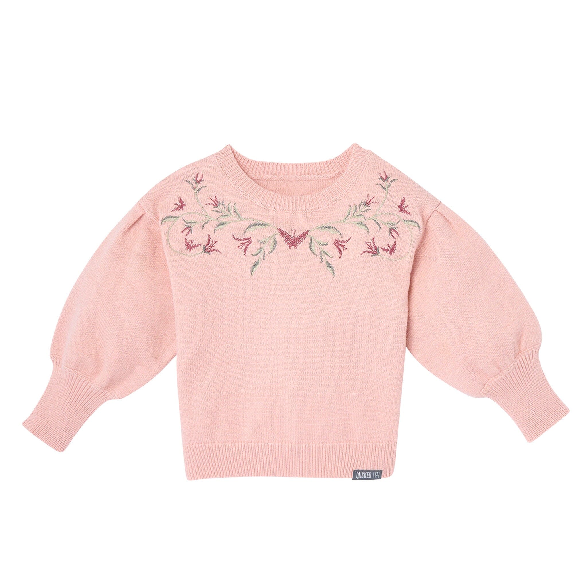 Infant & Toddler Girls Embroidered Butterfly Wicked Sweater