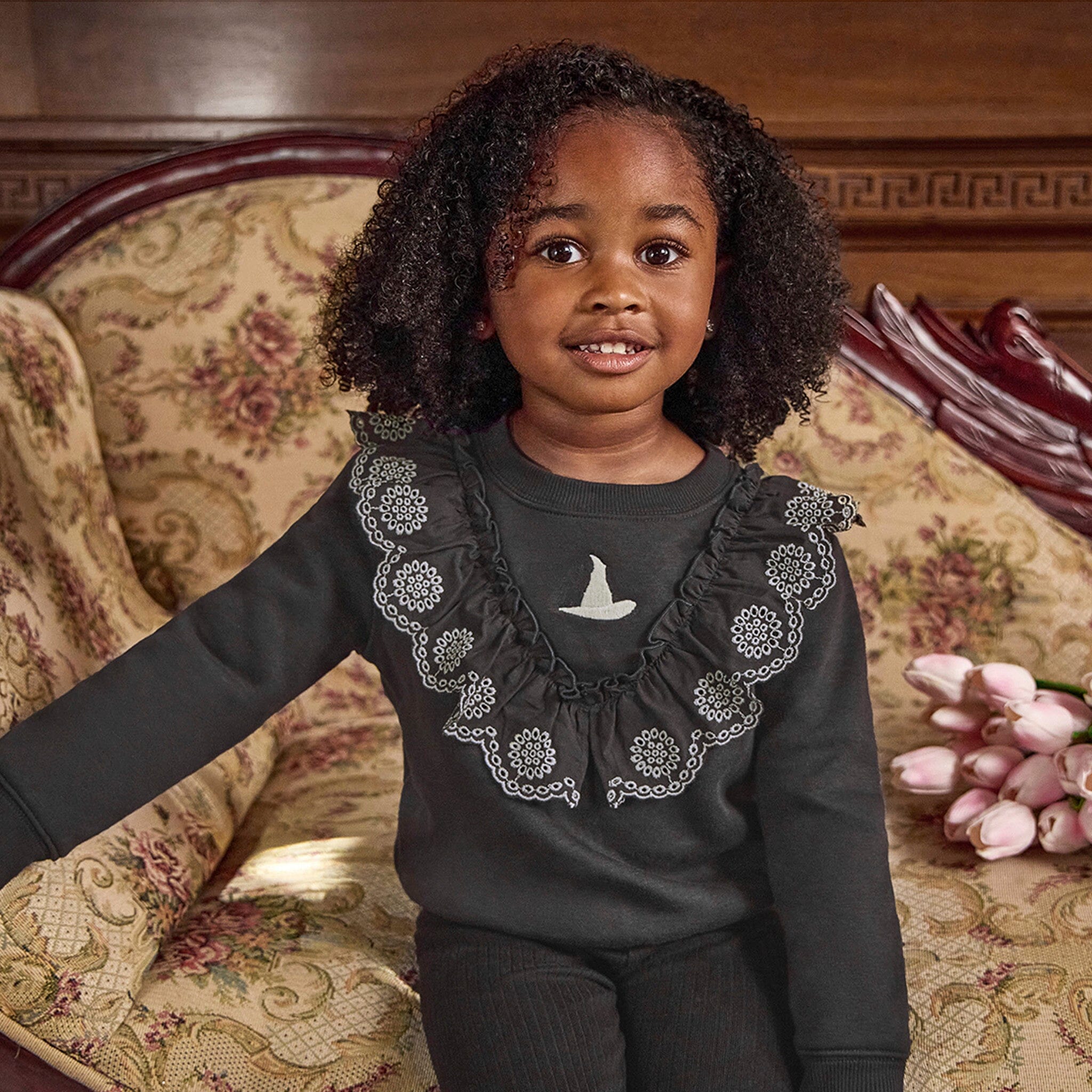 Infant & Toddler Girls Elphaba Ruffled Wicked Sweatshirt - Image 3