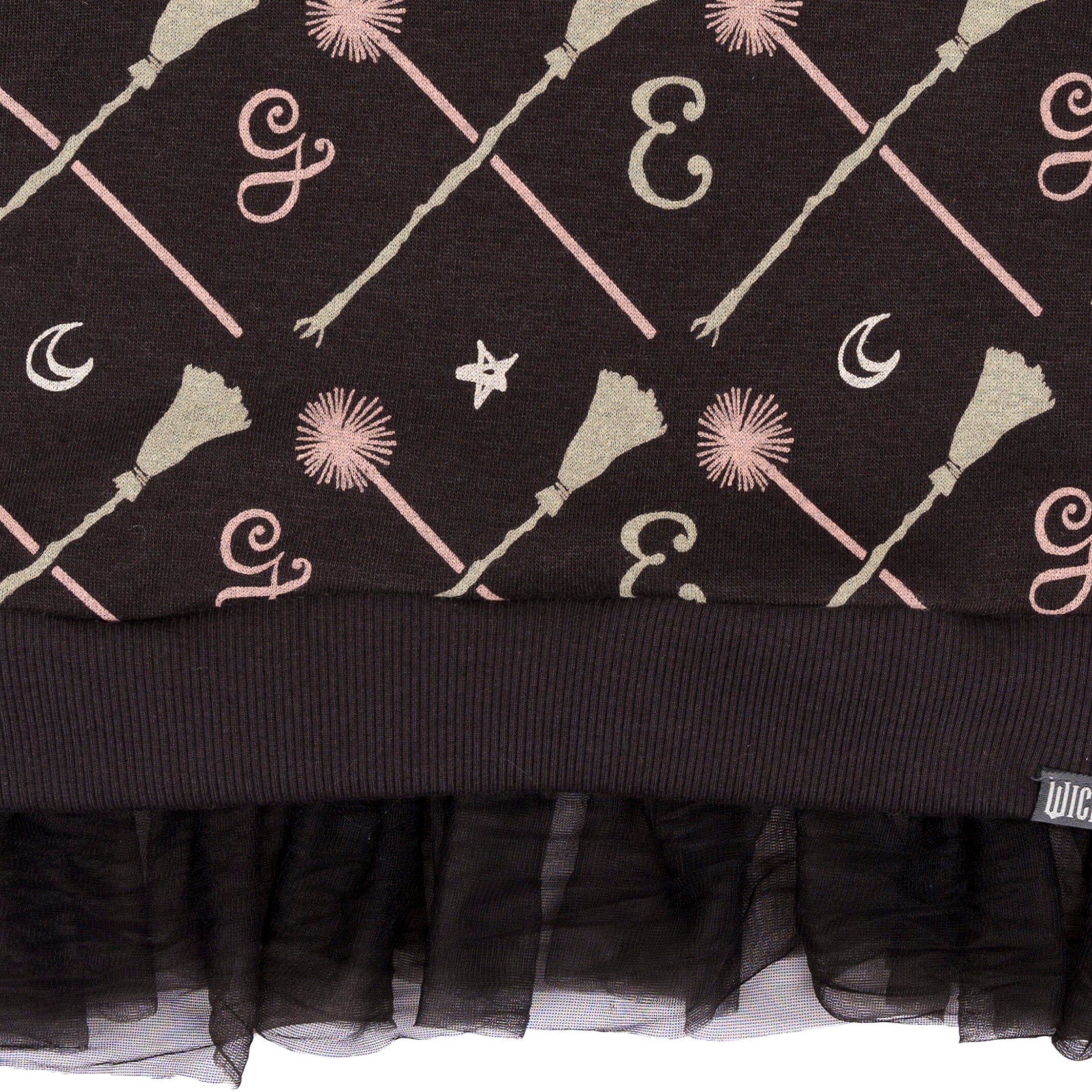 Infant & Toddler Girls Black Wand & Broom Wicked Sweatshirt - Image 4