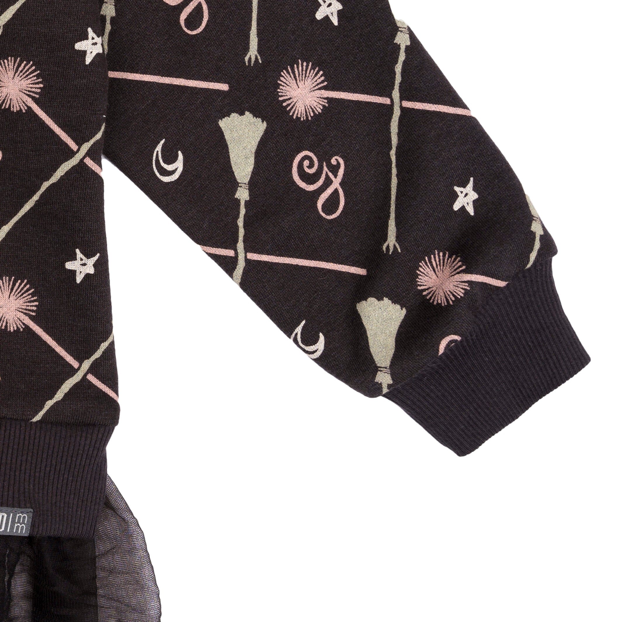 Infant & Toddler Girls Black Wand & Broom Wicked Sweatshirt - Image 5
