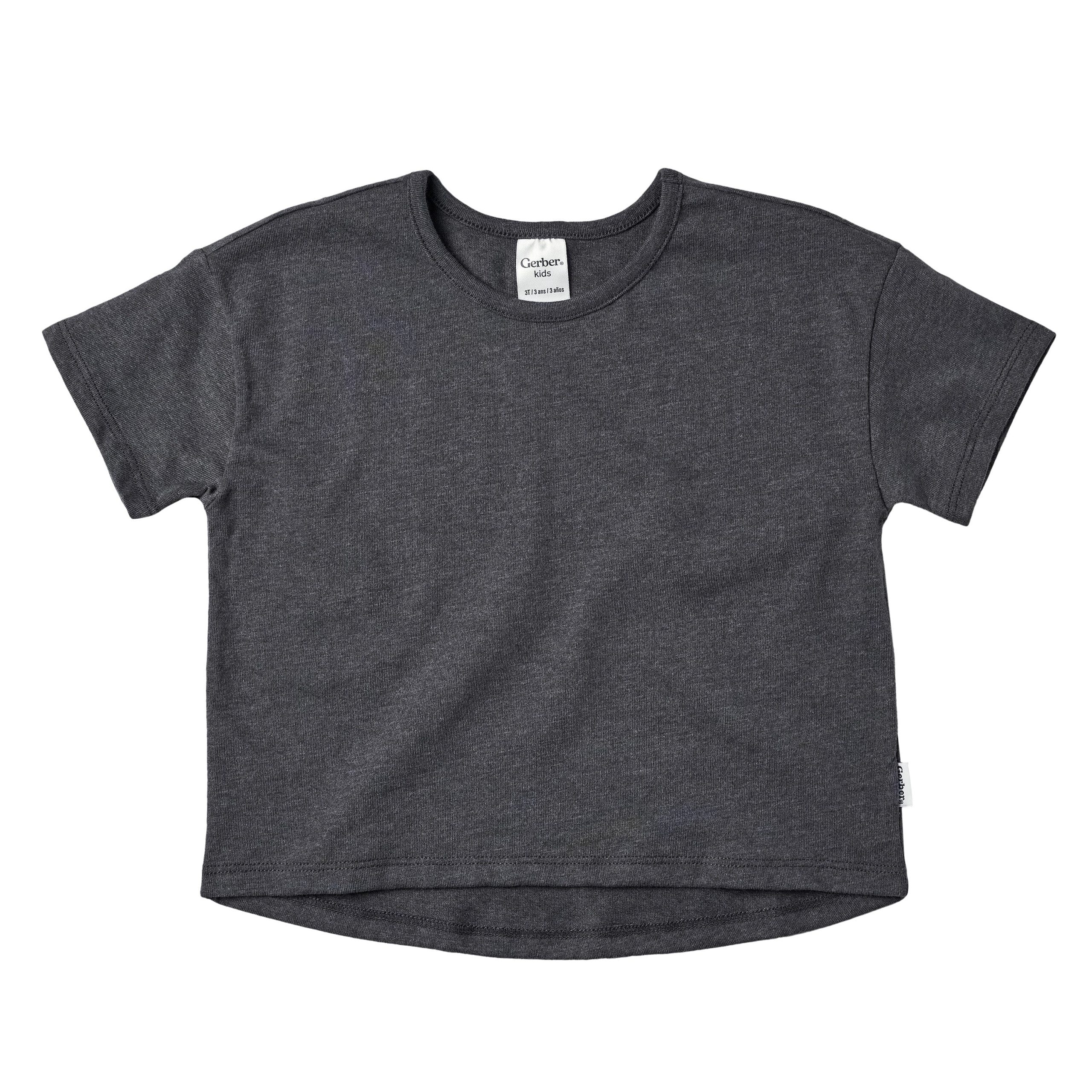 3-Pack Baby & Toddler Girls Ivory, Black, and Pink Short Sleeve Shirts - Image 4