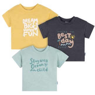 3-Pack Baby & Toddler Boys Ocean Child Short Sleeve Graphic T-Shirts