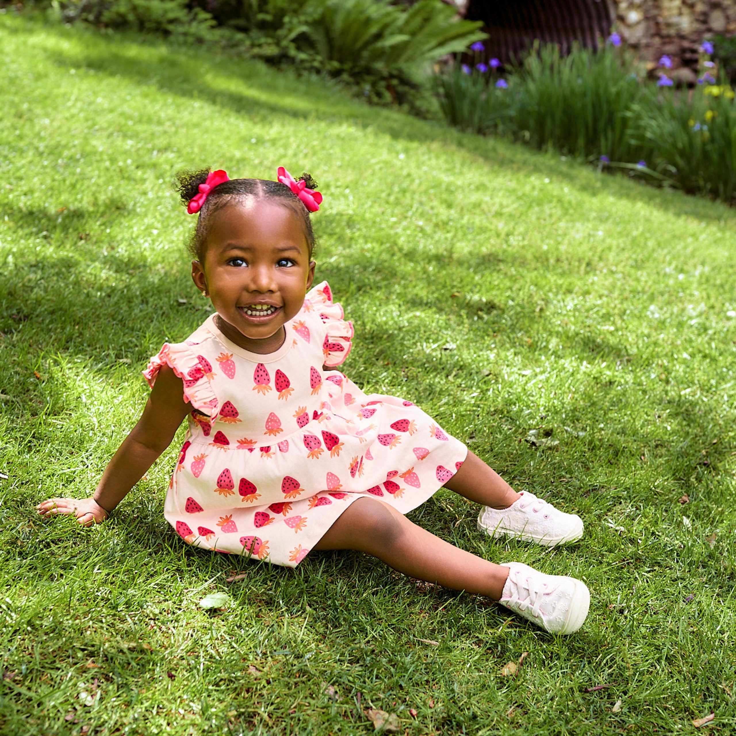 Baby Girls Strawberries Dress - Image 2