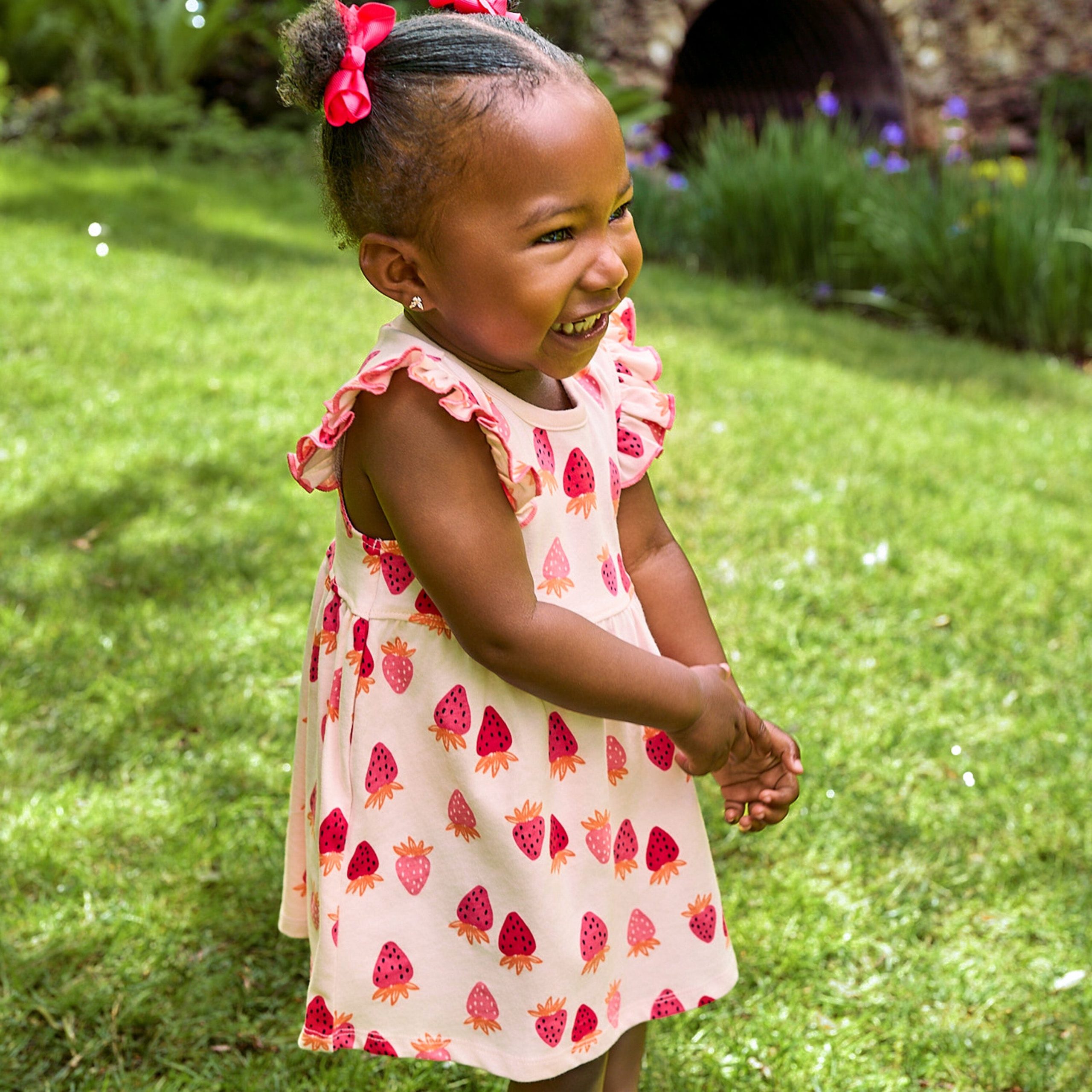 Baby Girls Strawberries Dress - Image 4