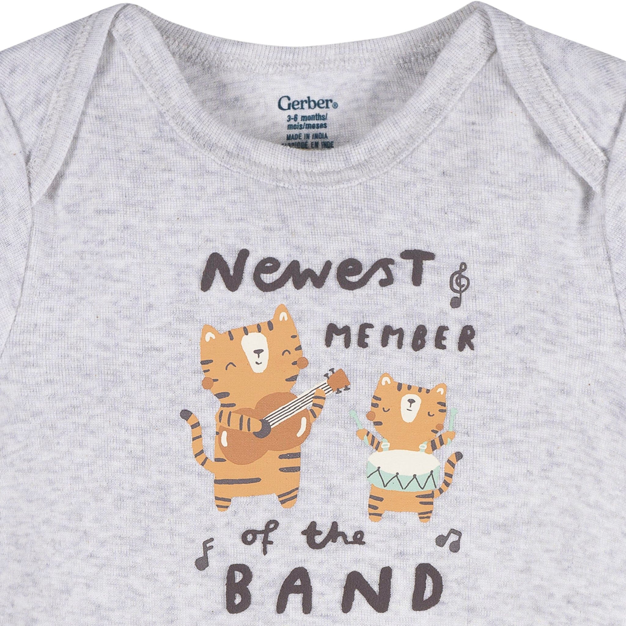 3-Pack Baby Neutral Newest Band Member Short Sleeve Onesies® Bodysuits - Image 3