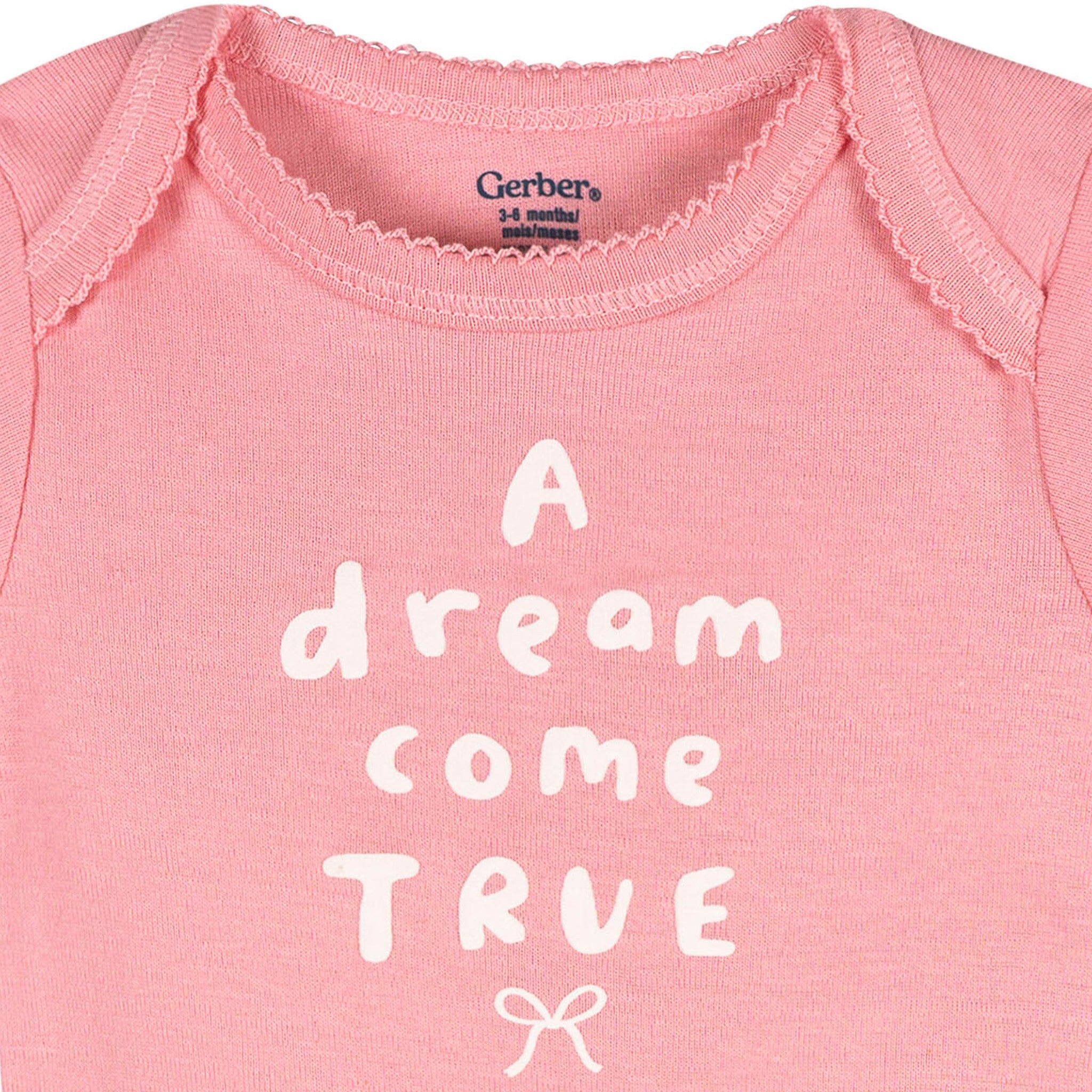3-Pack Baby Girls Dream Come True Short Sleeve Onesies® Bodysuits - Image 3