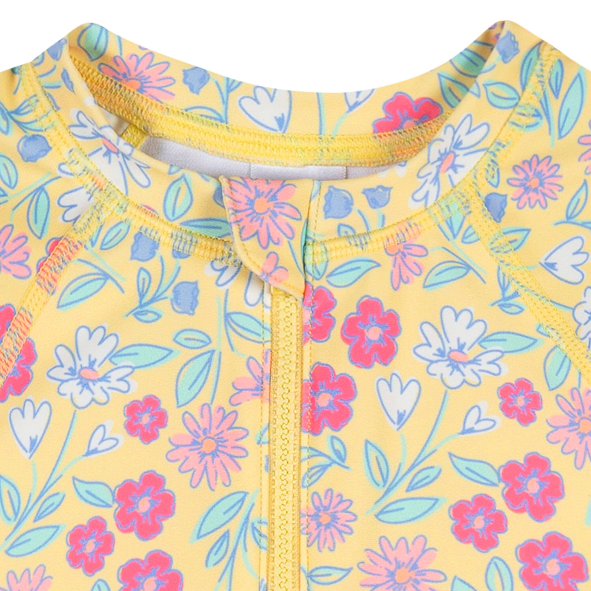 Infant & Toddler Girls UPF 50+ Floral Rash Guard Suit - Image 2