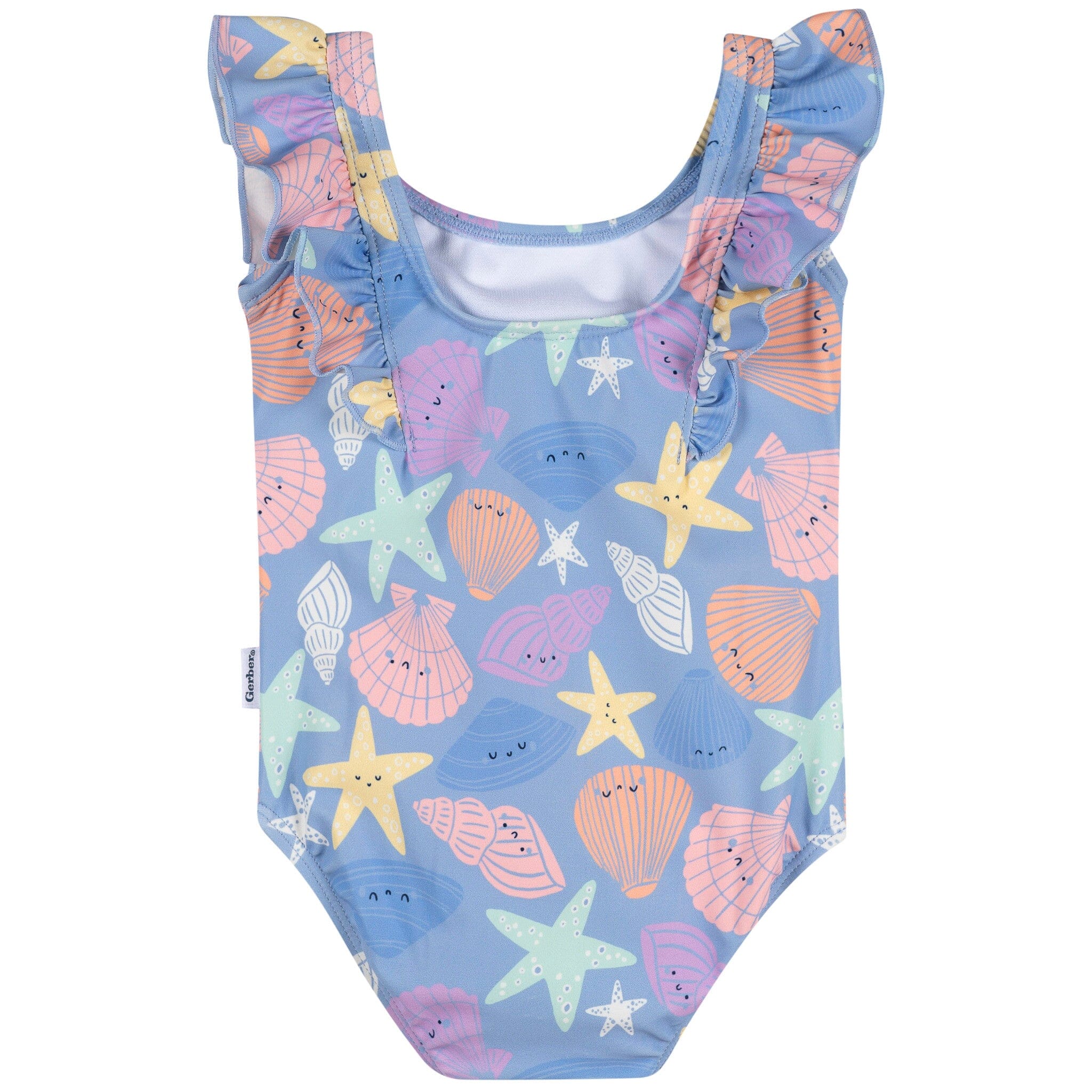 Baby & Toddler Girls UPF 50+ Seashells One-Piece Swimsuit - Image 5