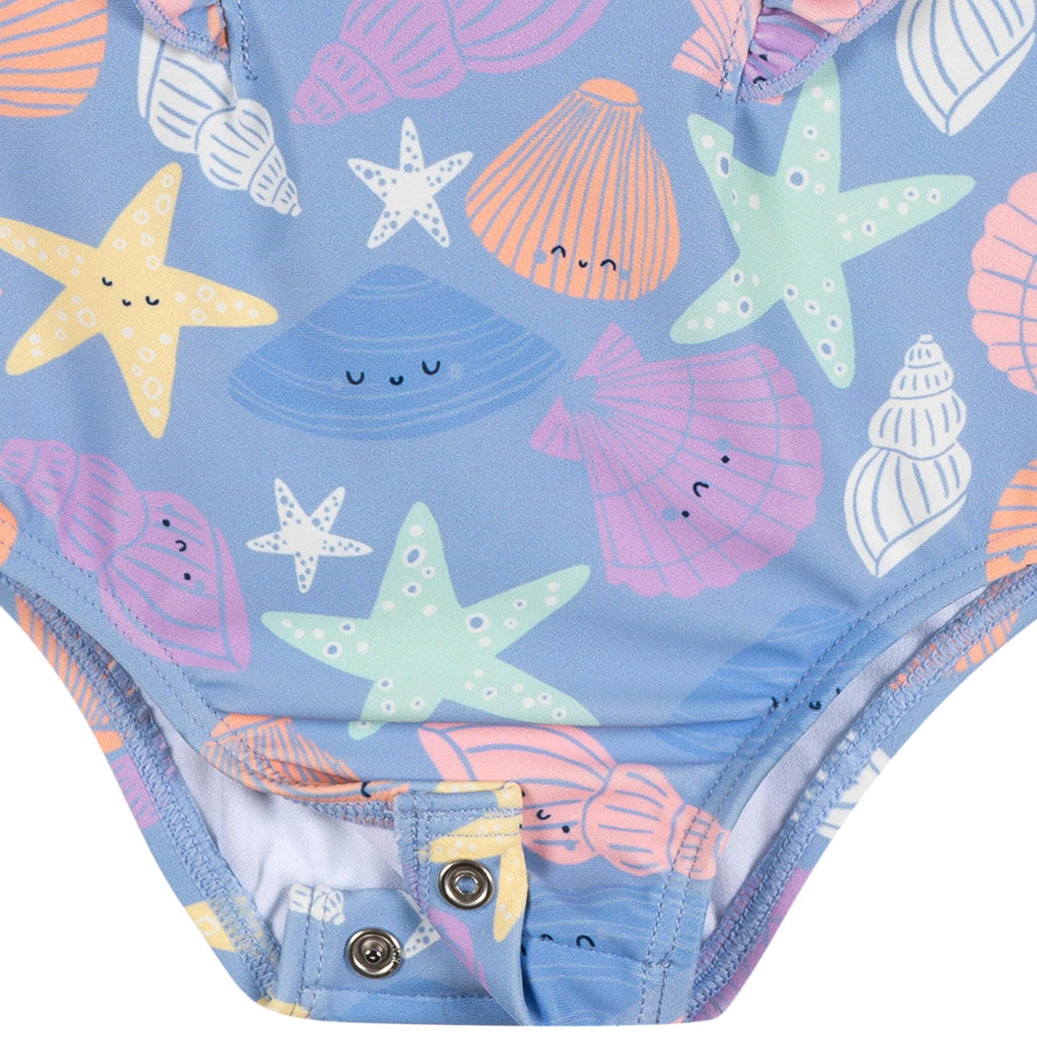 Baby & Toddler Girls UPF 50+ Seashells One-Piece Swimsuit - Image 7