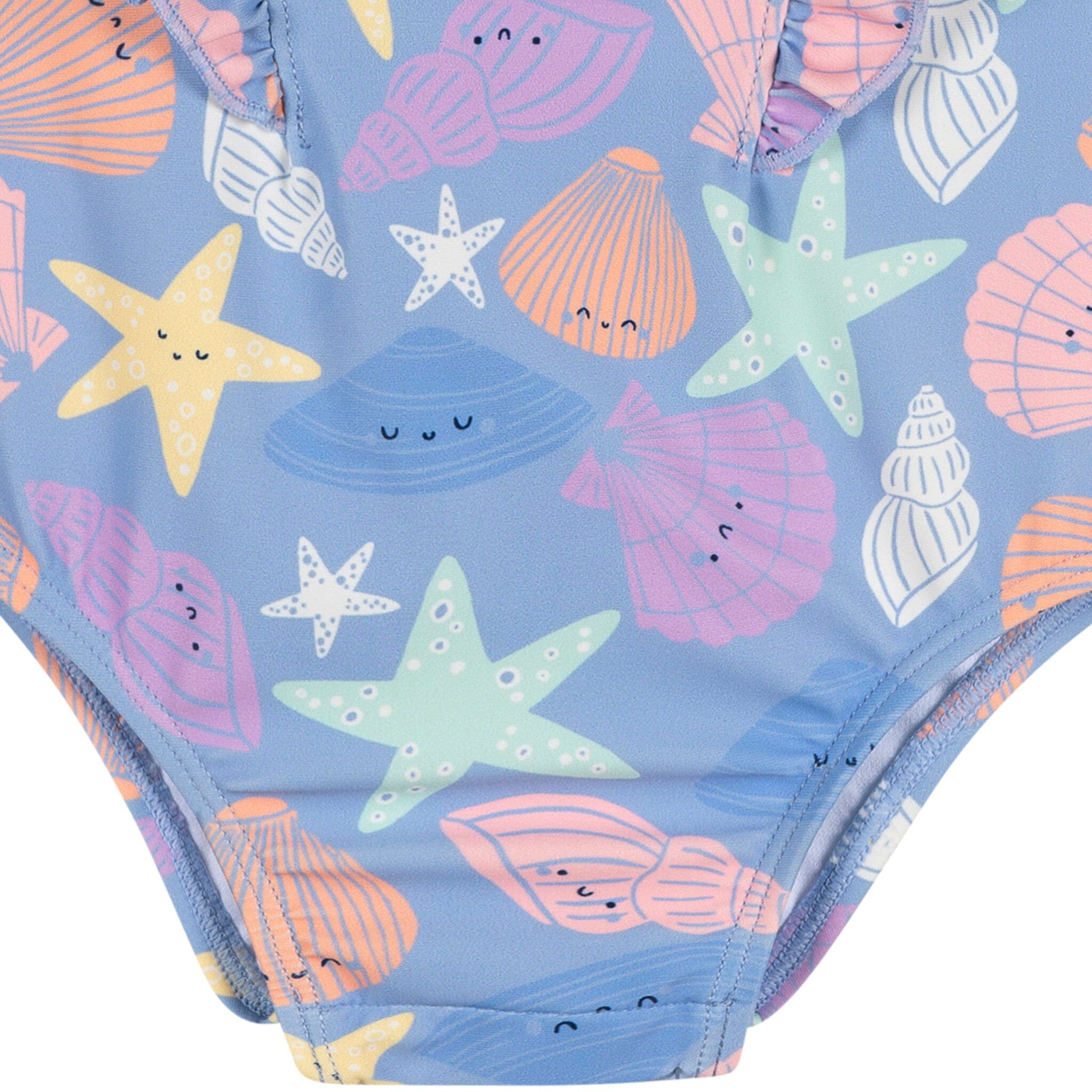 Baby & Toddler Girls UPF 50+ Seashells One-Piece Swimsuit - Image 8