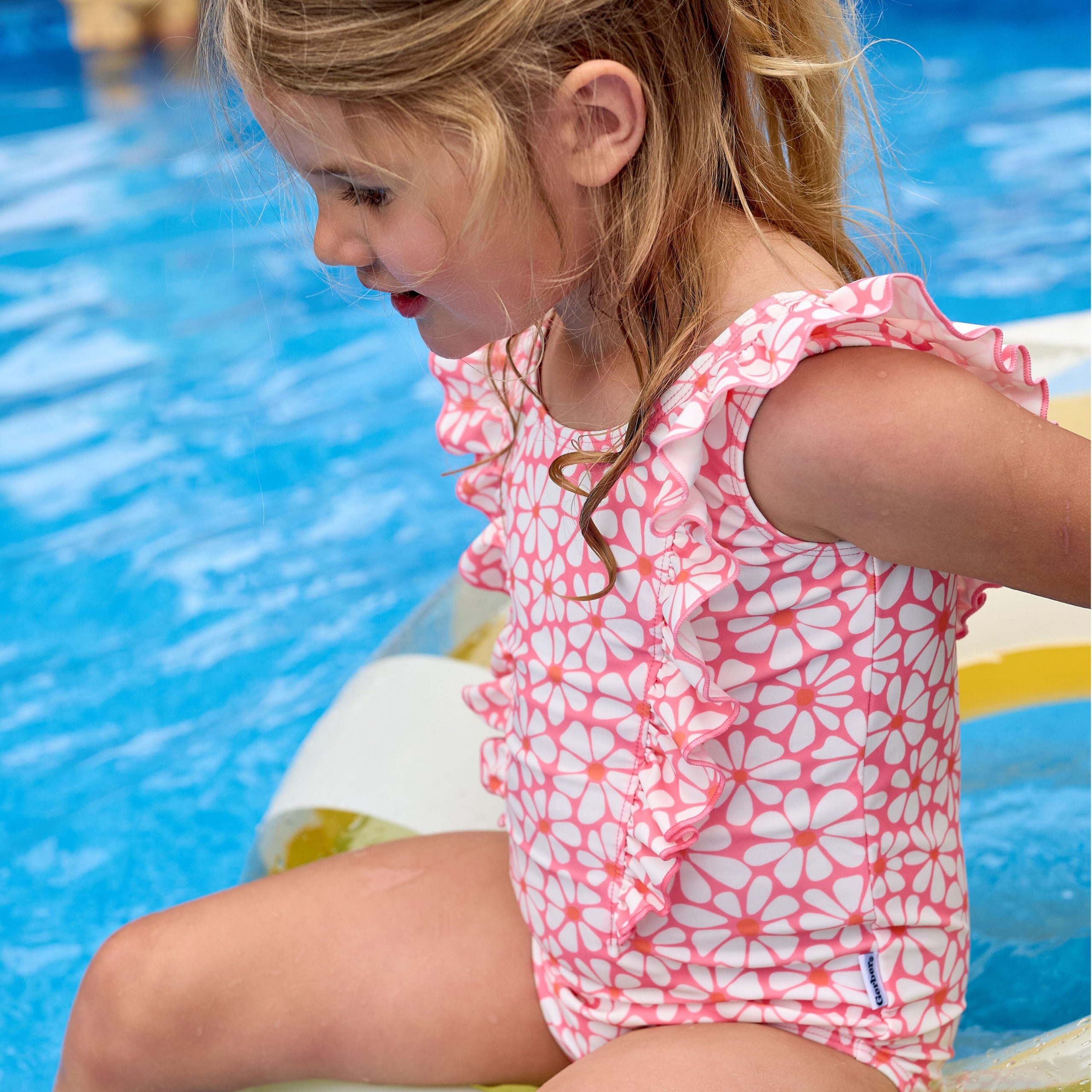 Baby & Toddler Girls UPF 50+ Retro Daisies One-Piece Swimsuit - Image 3