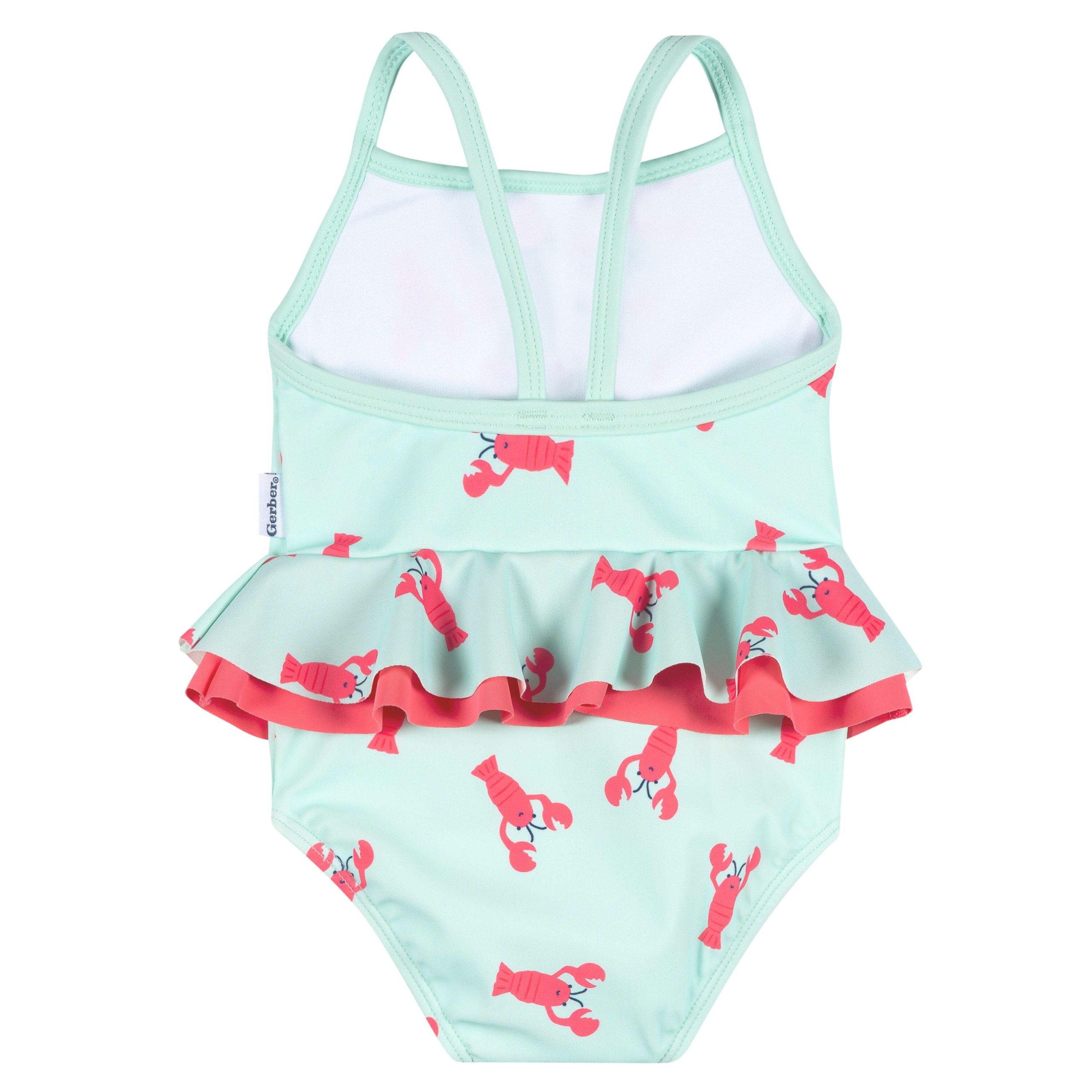 Baby & Toddler Girls UPF 50+ Lobsters One-Piece Swimsuit - Image 2