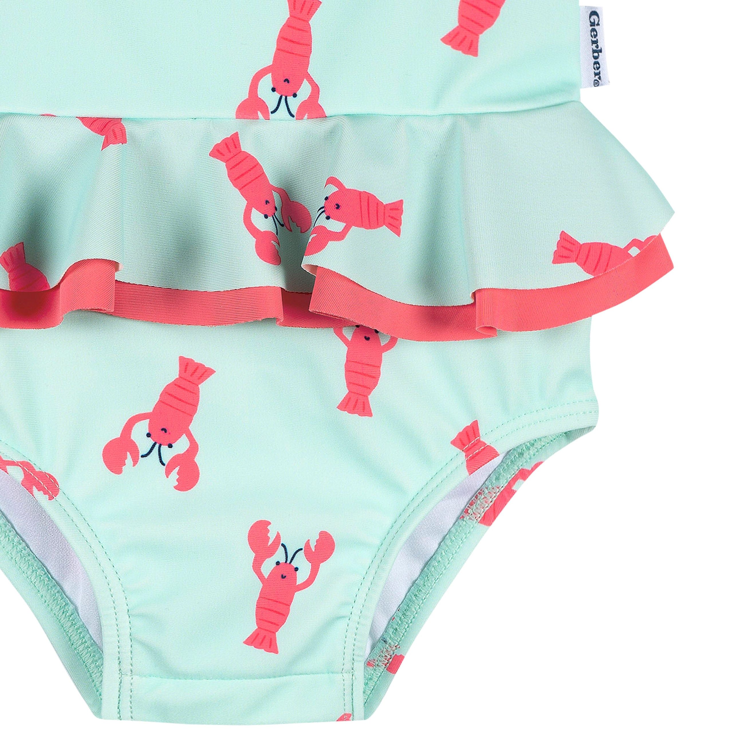 Baby & Toddler Girls UPF 50+ Lobsters One-Piece Swimsuit - Image 4