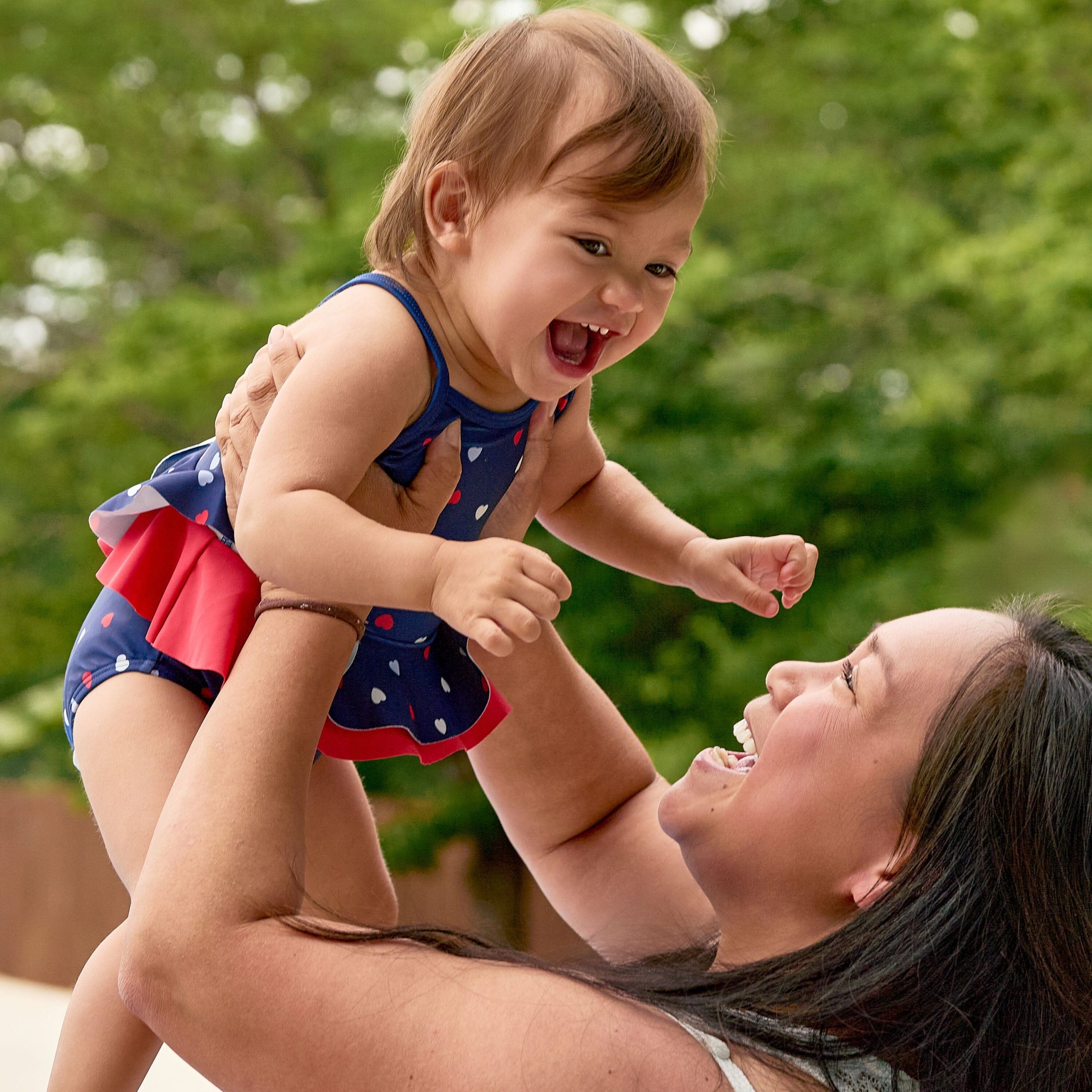 Baby & Toddler Girls UPF 50+ Americana Hearts One-Piece Swimsuit - Image 2