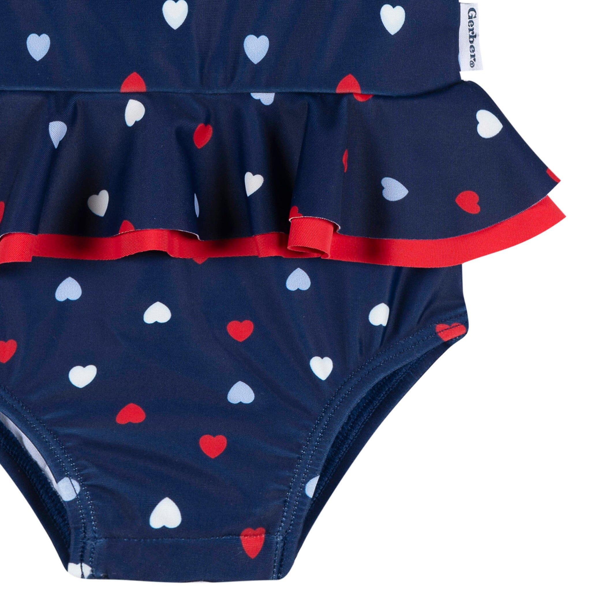 Baby & Toddler Girls UPF 50+ Americana Hearts One-Piece Swimsuit - Image 4