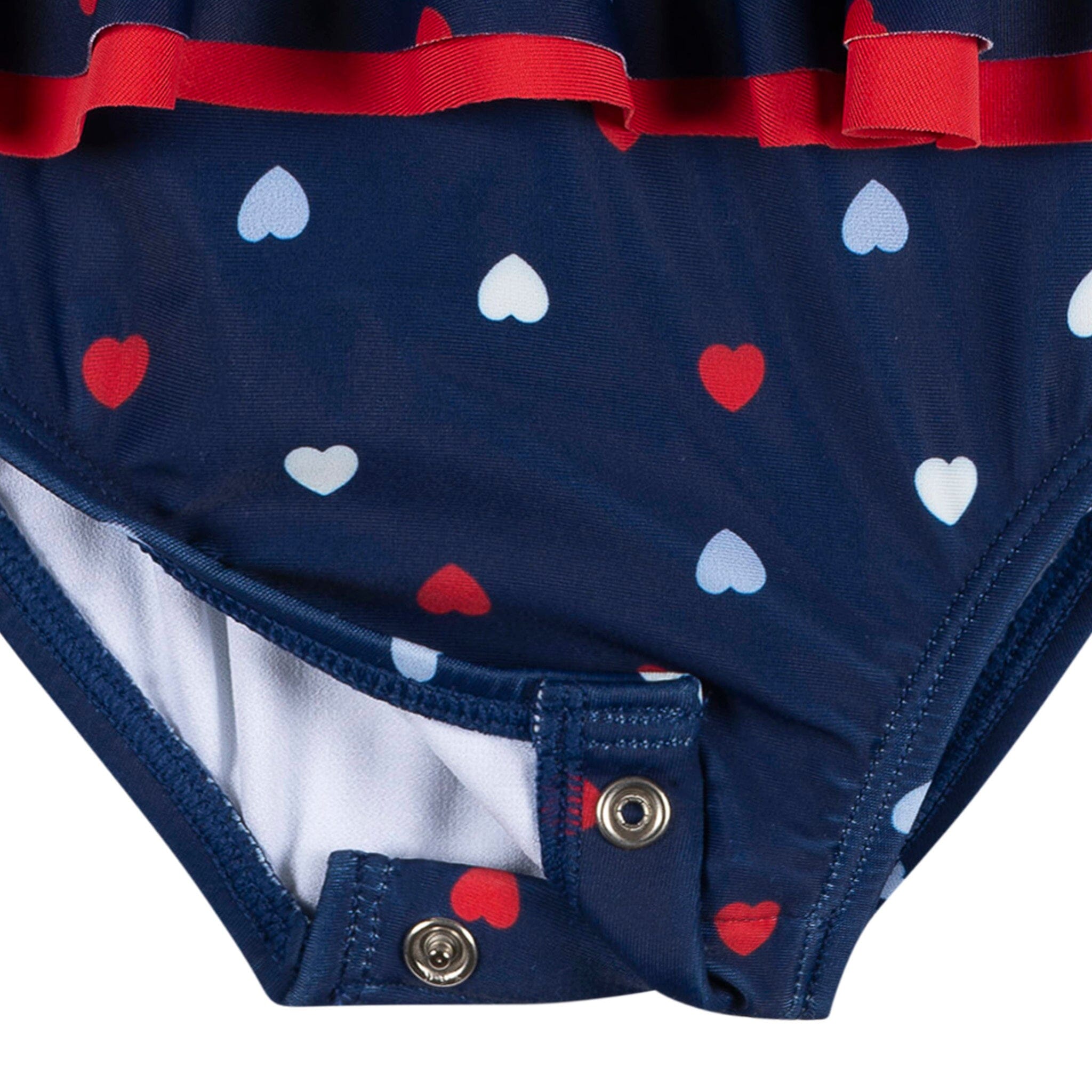 Baby & Toddler Girls UPF 50+ Americana Hearts One-Piece Swimsuit - Image 5