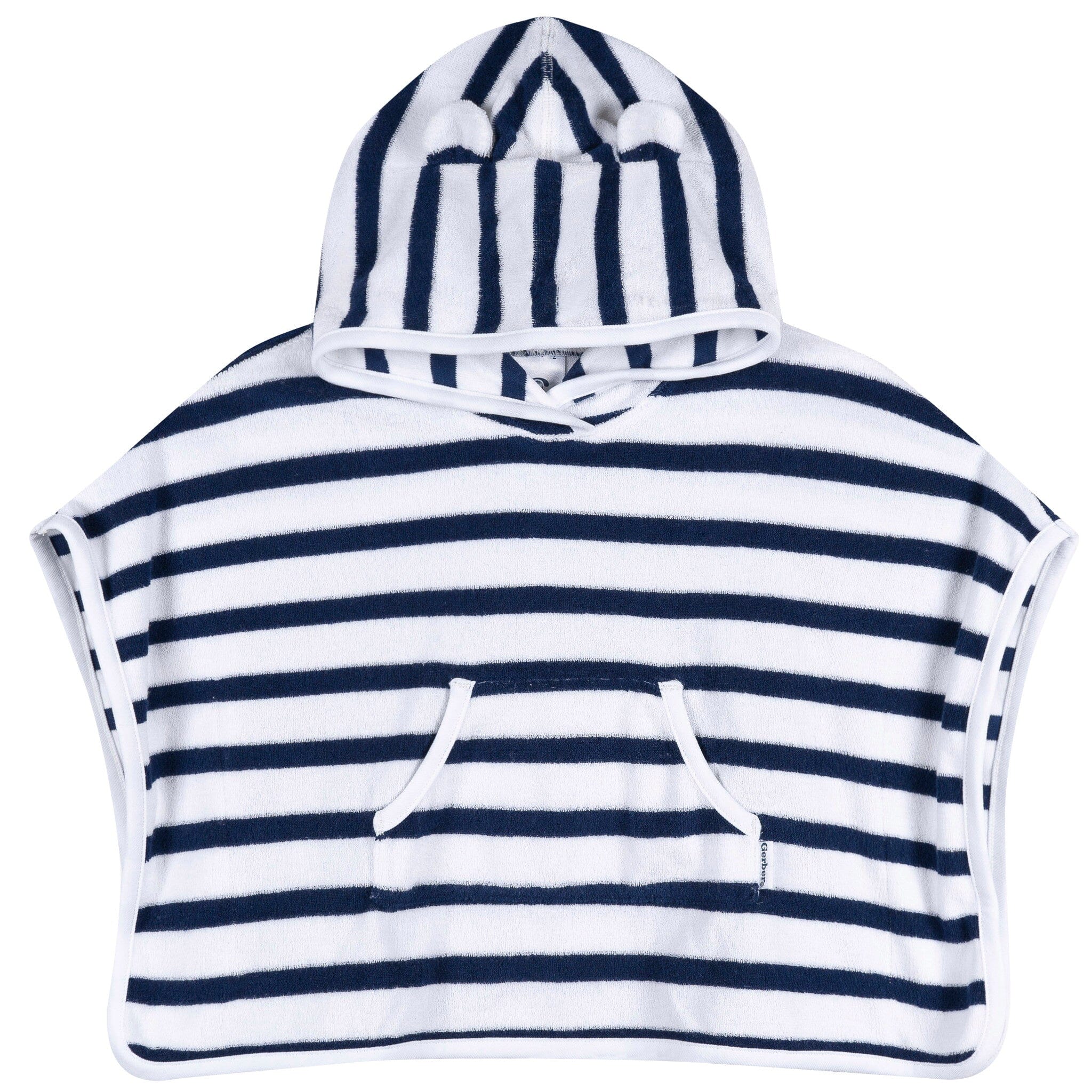 Baby & Toddler Neutral Navy Stripe Hooded Swim Coverup