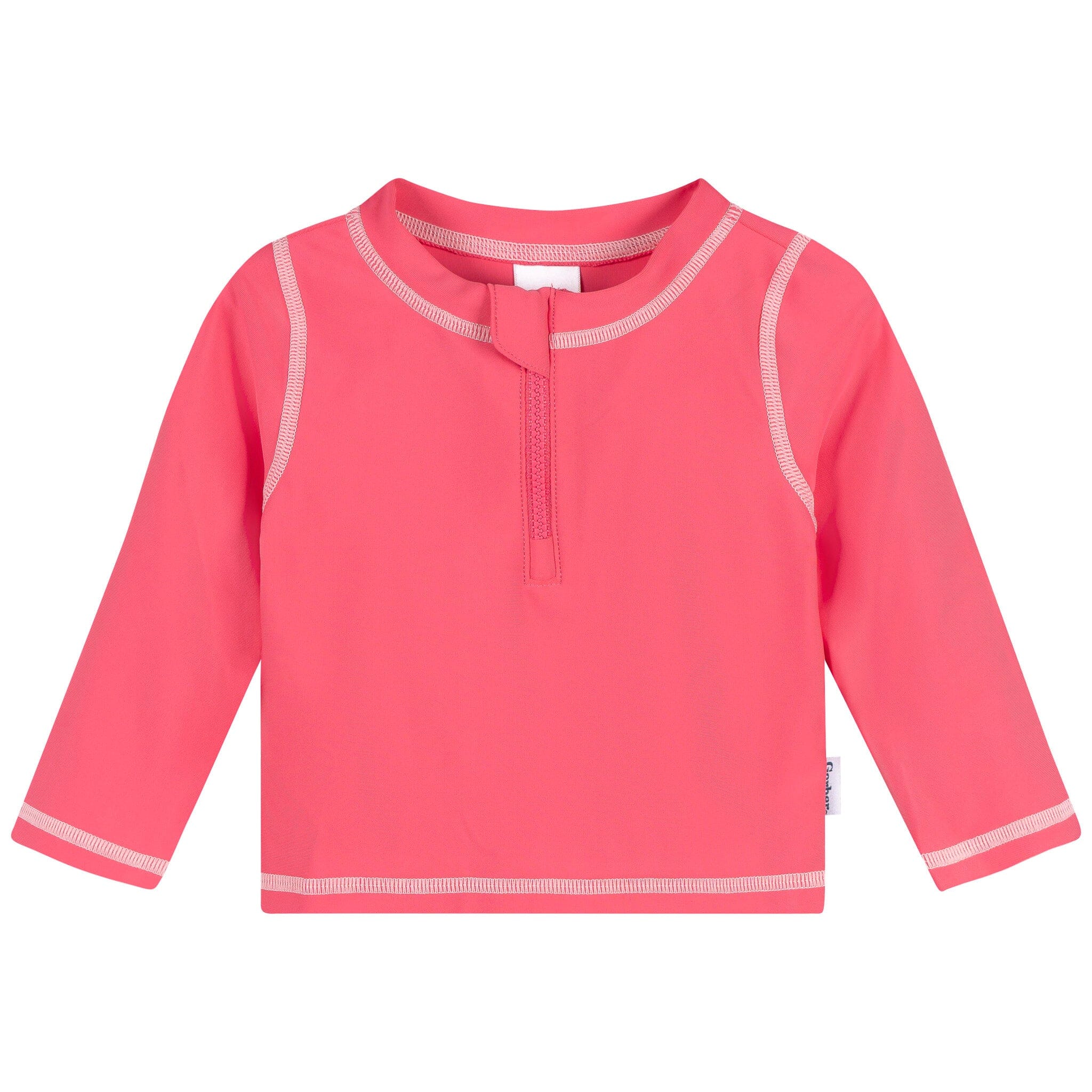 Baby & Toddler Girls UPF 50+ Pink Half Zip Rash Guard
