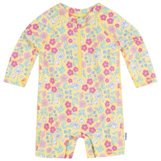 Baby Girls UPF 50+ Floral Long Sleeve Rash Guard
