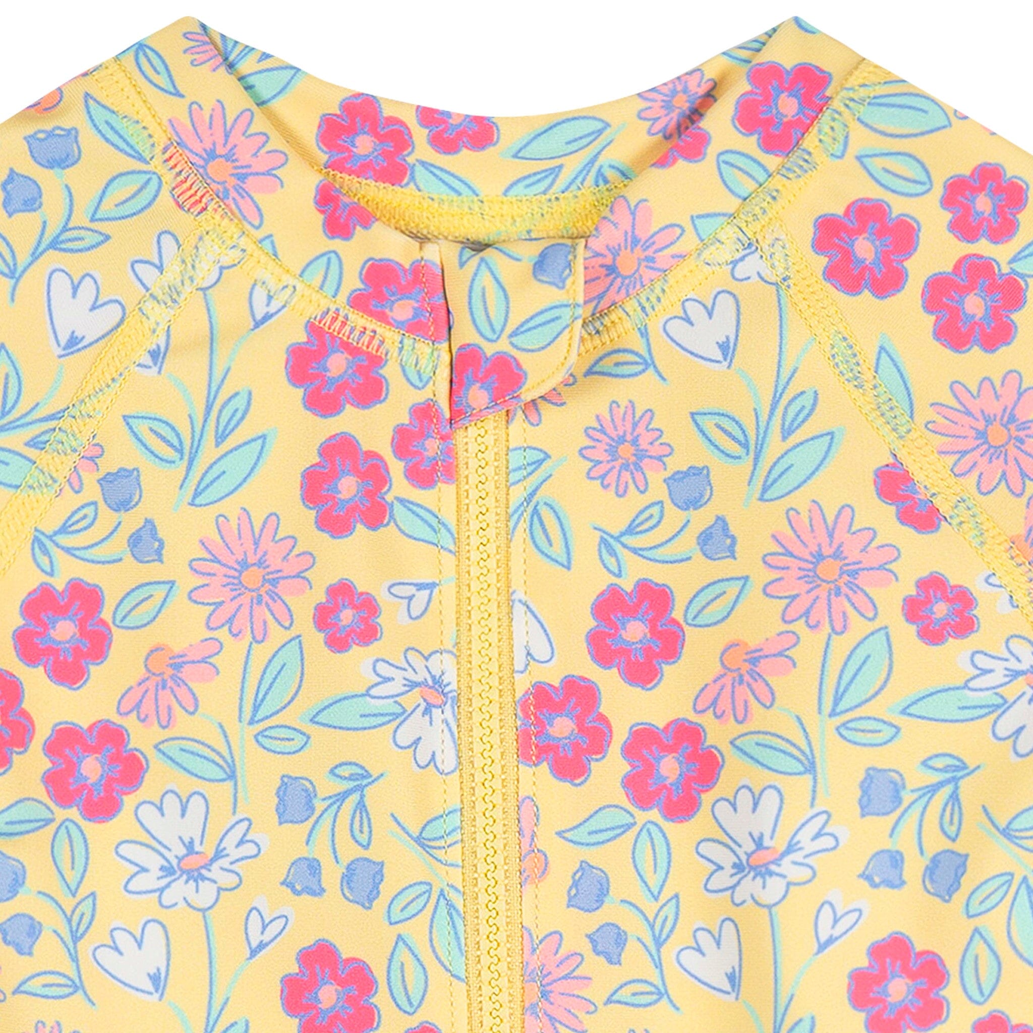Baby Girls UPF 50+ Floral Long Sleeve Rash Guard - Image 2