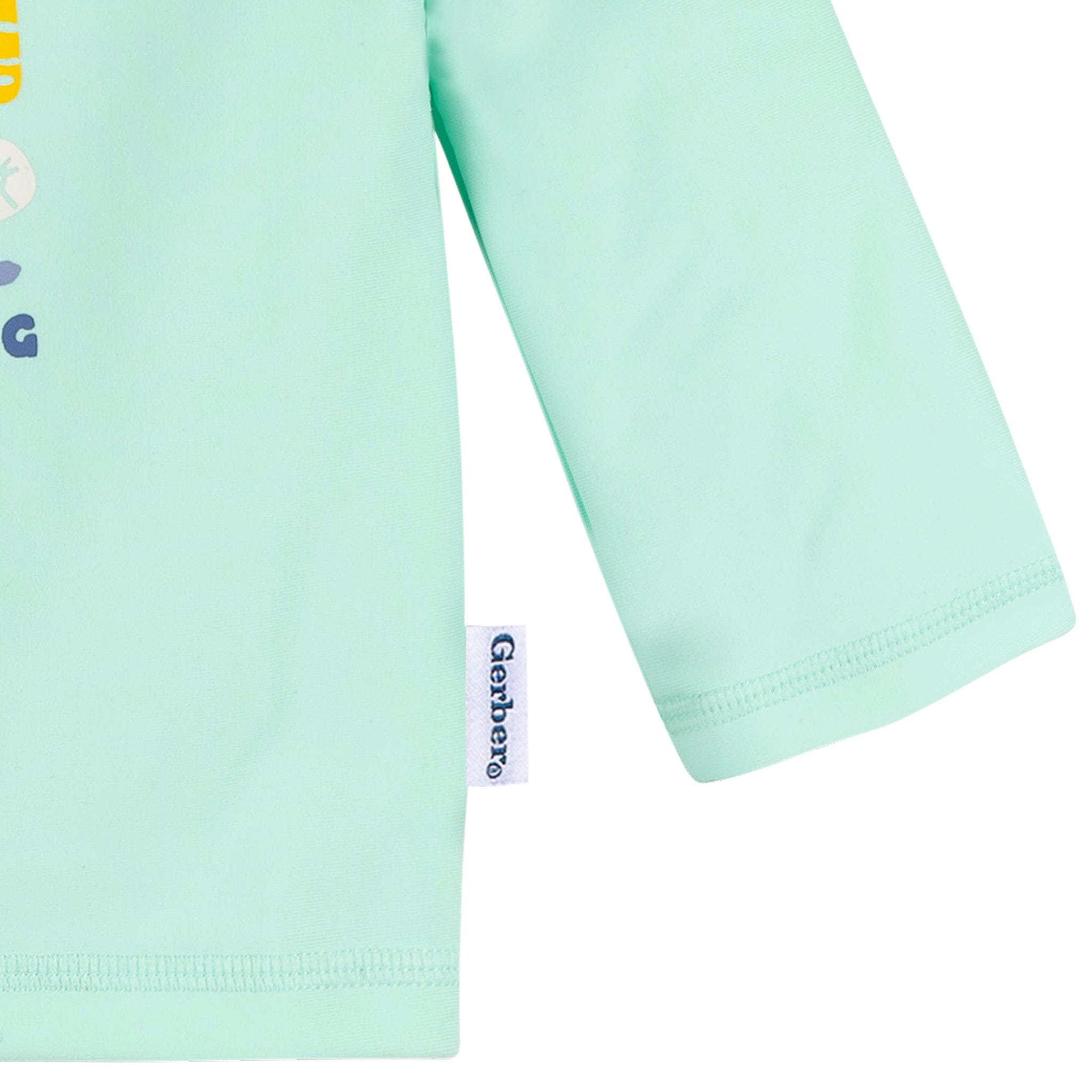 2-Piece Baby & Toddler Boys UPF 50+ Green Stamps Rash Guard & Swim Trunks Set - Image 5