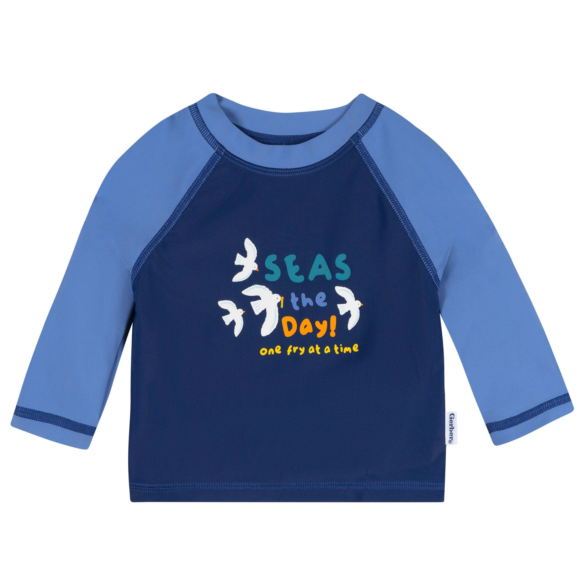 2-Piece Baby & Toddler Boys UPF 50+ Seagulls Rash Guard & Swim Trunks Set - Image 5