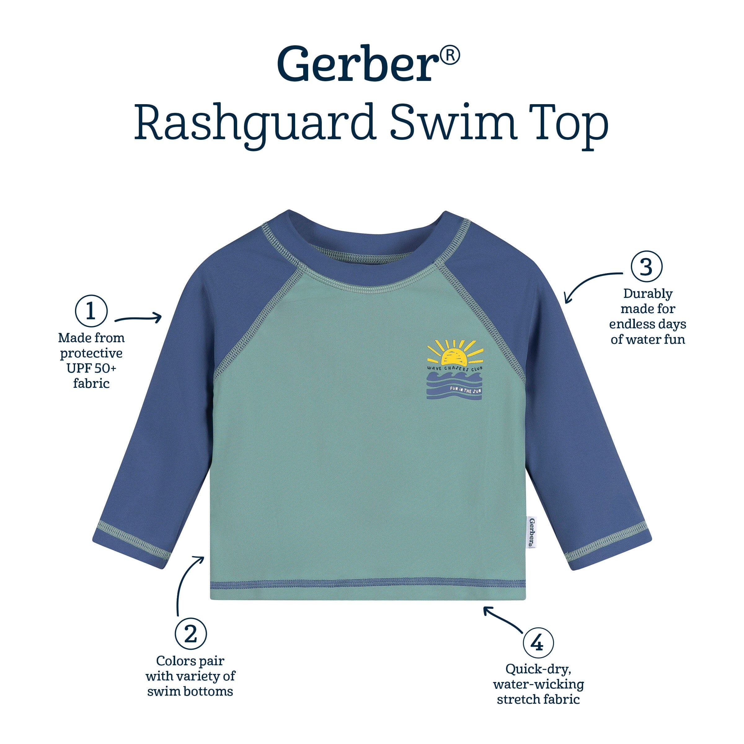 Baby & Toddler Boys UPF 50+ Wave Chasers Club Rash Guard - Image 6