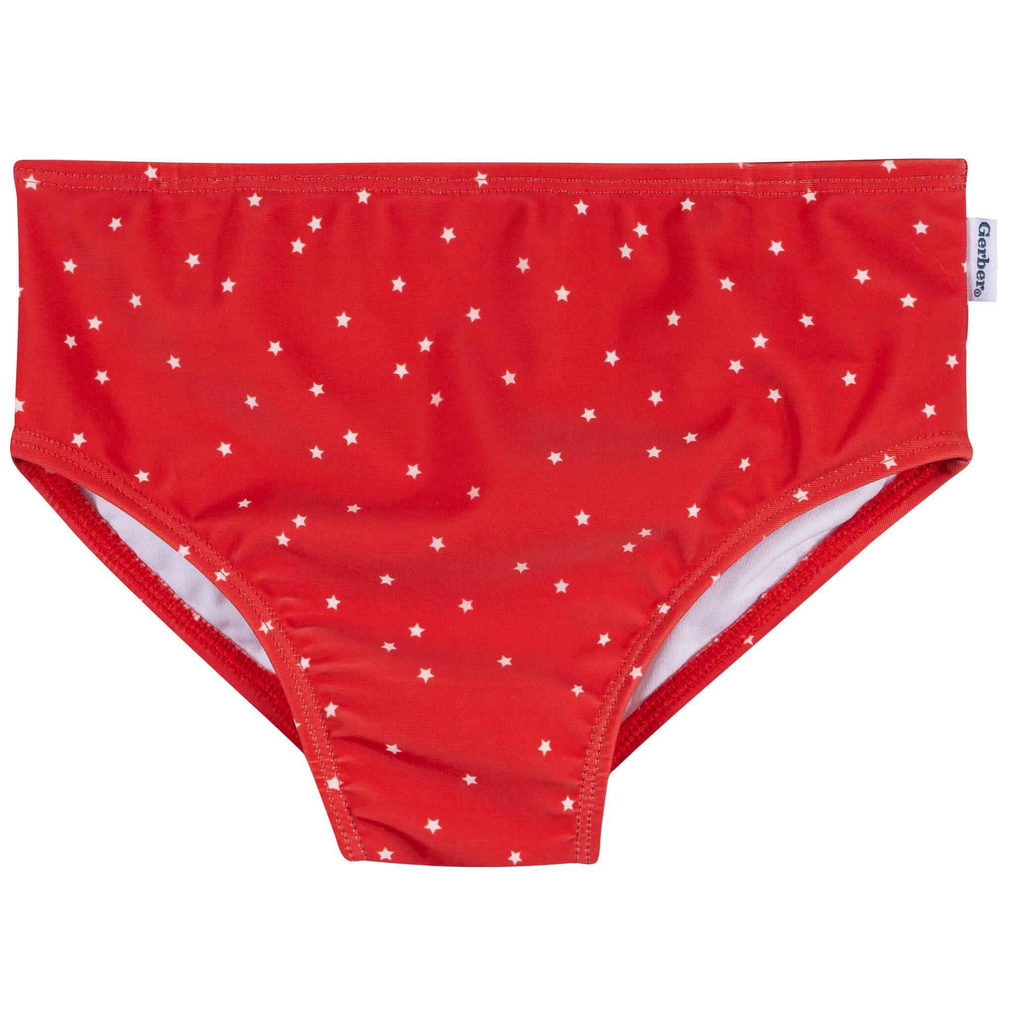 2-Piece Infant & Toddler Girls UPF 50+ USA Flag Rash Guard and Swim Bottoms Set - Image 5
