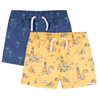 2-Pack Baby & Toddler Boys UPF 50+ Lighthouse Swim Trunks
