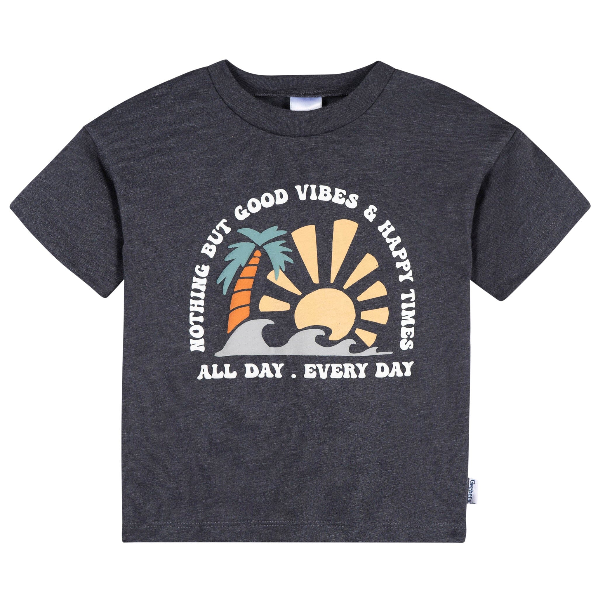 3-Piece Infant & Toddler Boys Good Vibes T-Shirts & Shorts - Image 2