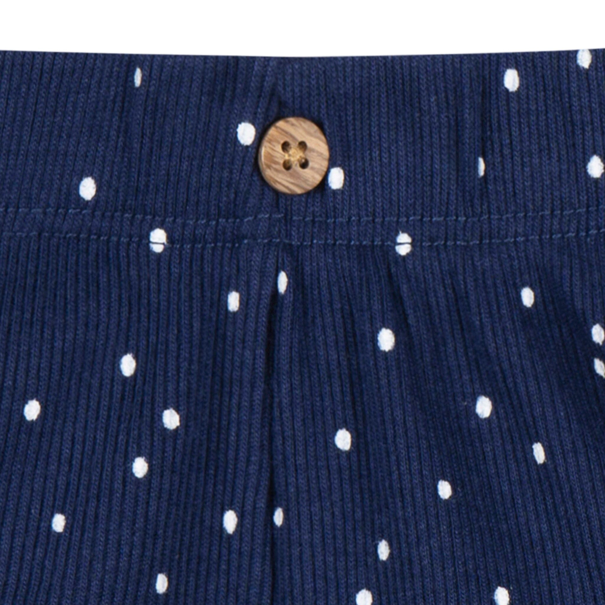 2-Piece Baby Girls Navy Dots Bodysuit & Shorts Set - Image 6