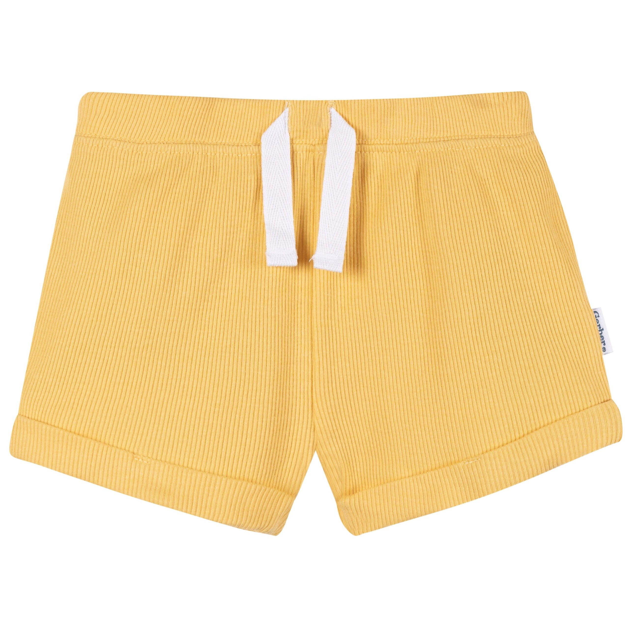 2-Piece Baby Boys Yellow Bodysuit & Shorts Set - Image 5