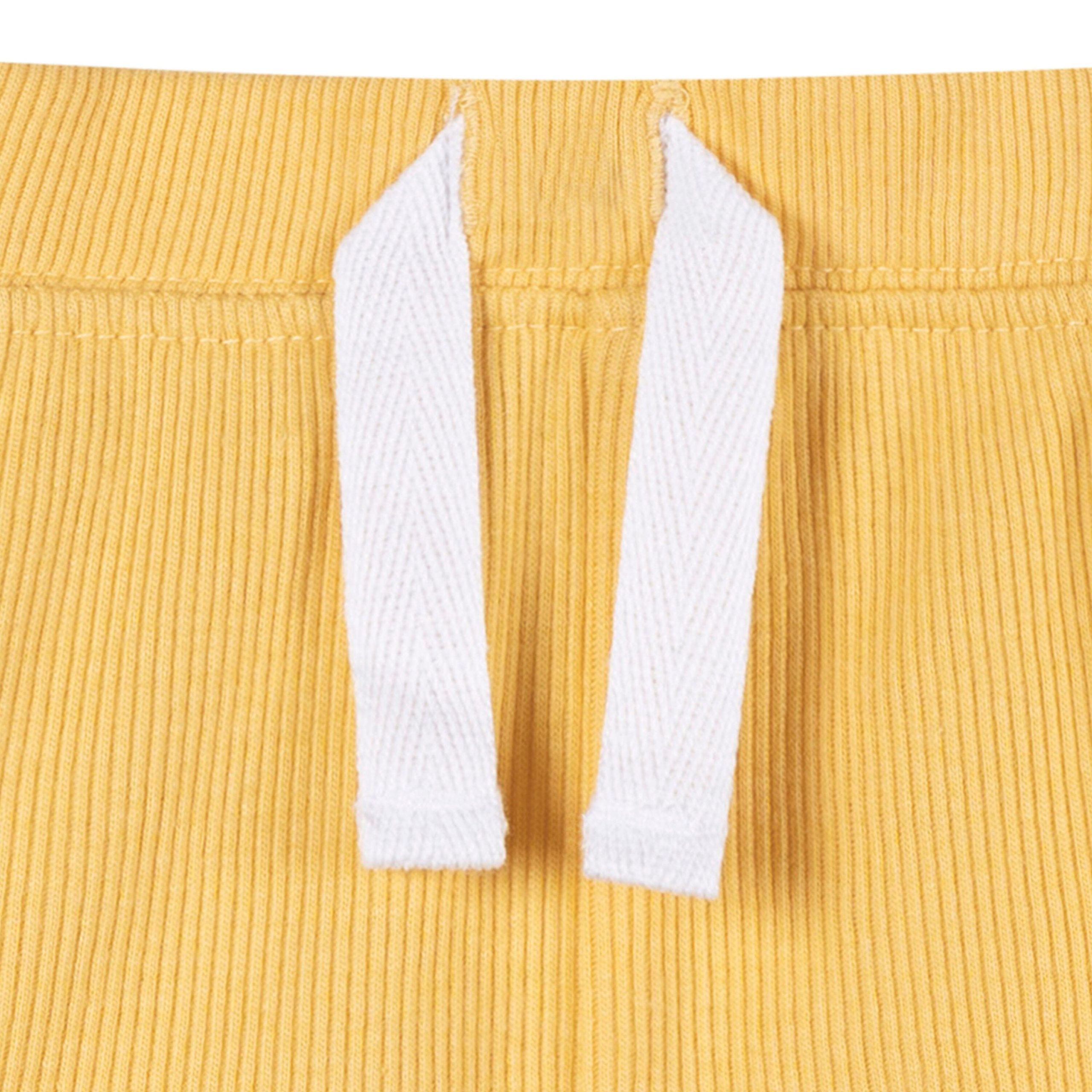 2-Piece Baby Boys Yellow Bodysuit & Shorts Set - Image 6