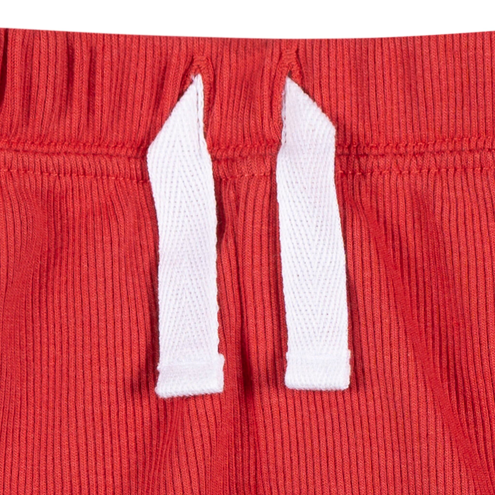 2-Piece Baby Boys Red Bodysuit & Shorts Set - Image 6