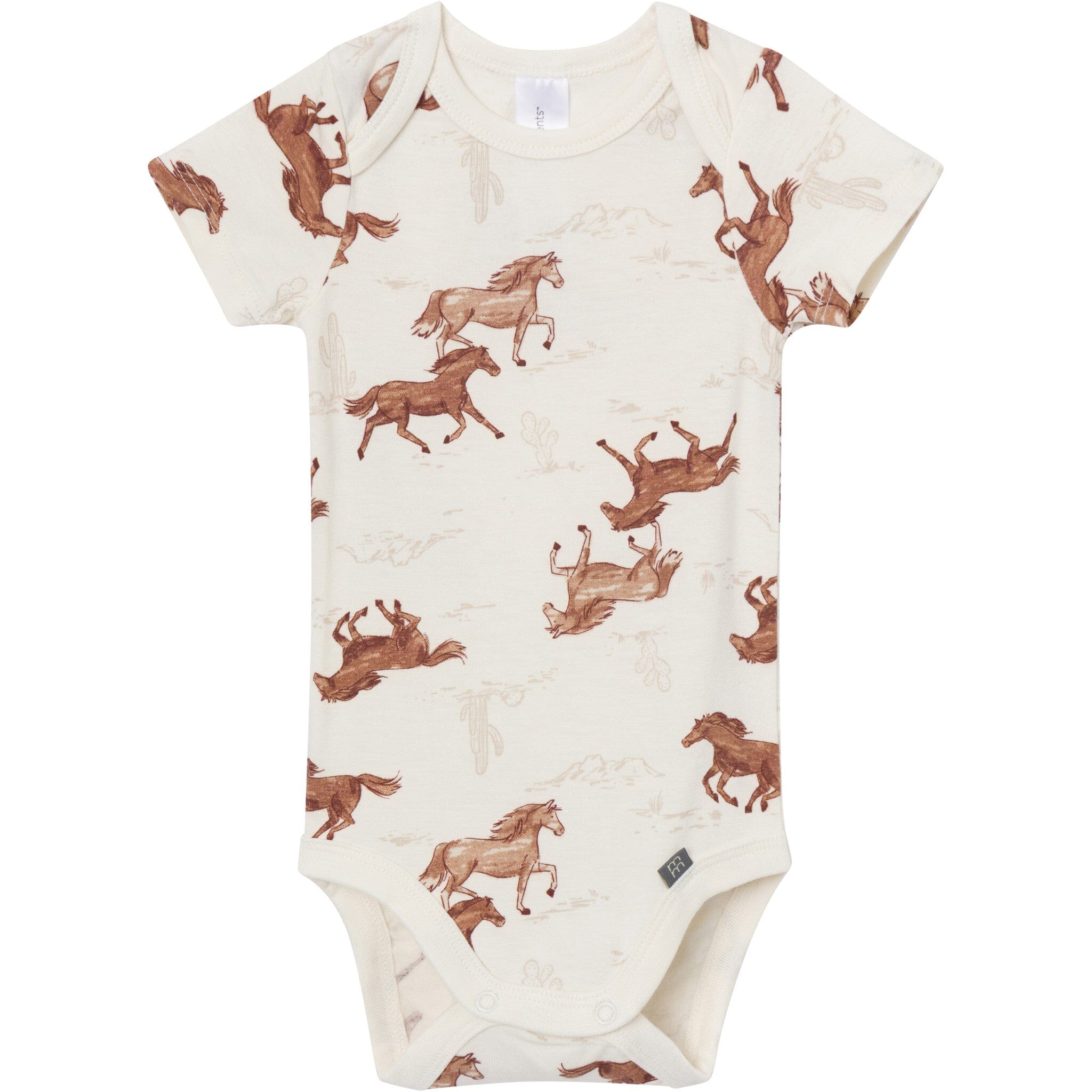 4-Piece Baby Boys Wild Horses Bodysuits and Pants Viscose Set - Image 4