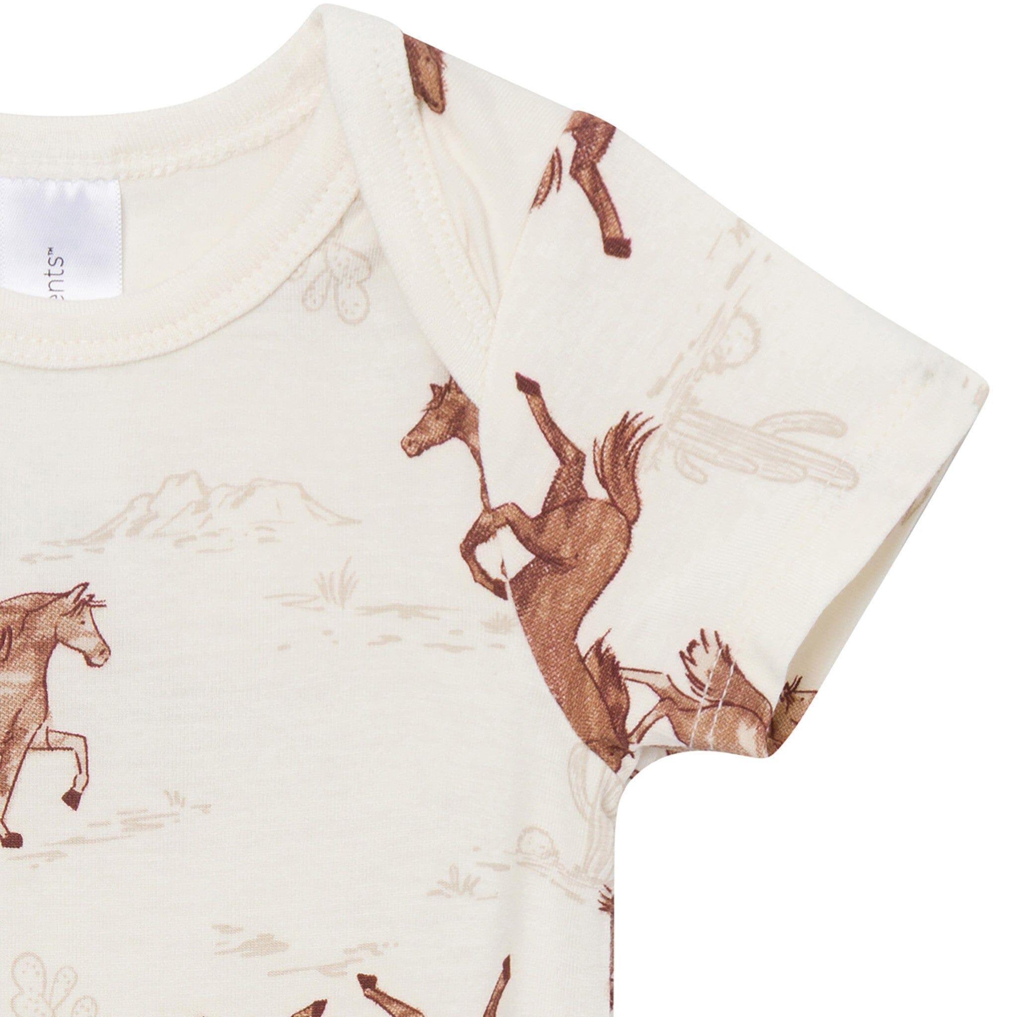 4-Piece Baby Boys Wild Horses Bodysuits and Pants Viscose Set - Image 6