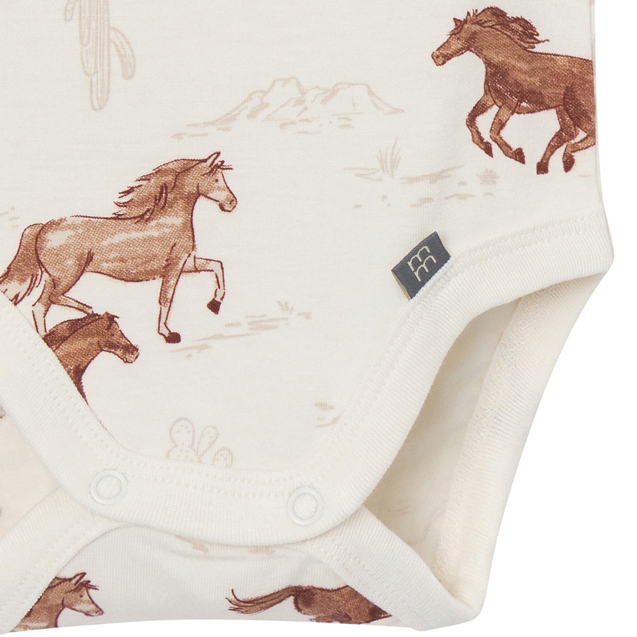 4-Piece Baby Boys Wild Horses Bodysuits and Pants Viscose Set - Image 7