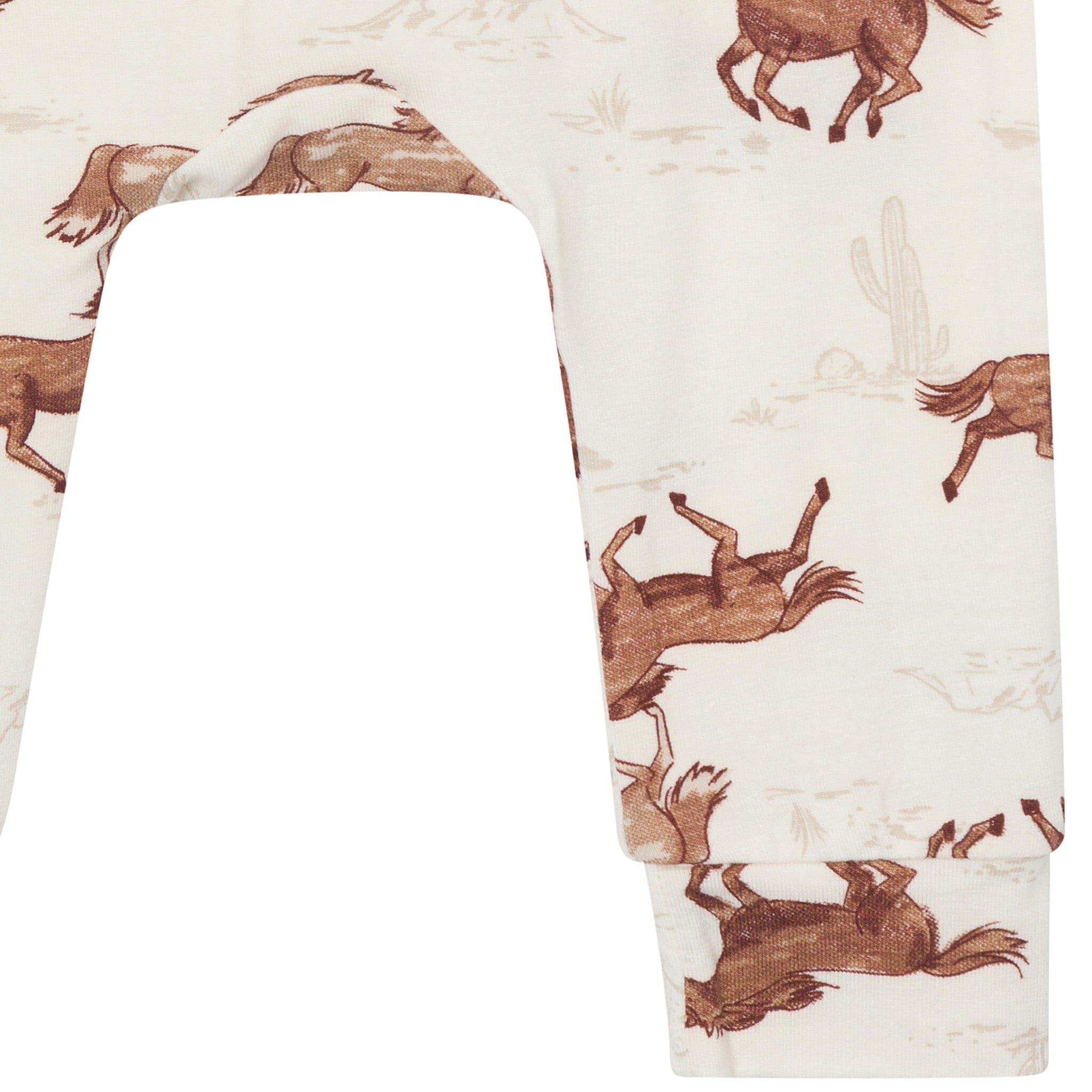 4-Piece Baby Boys Wild Horses Bodysuits and Pants Viscose Set - Image 10