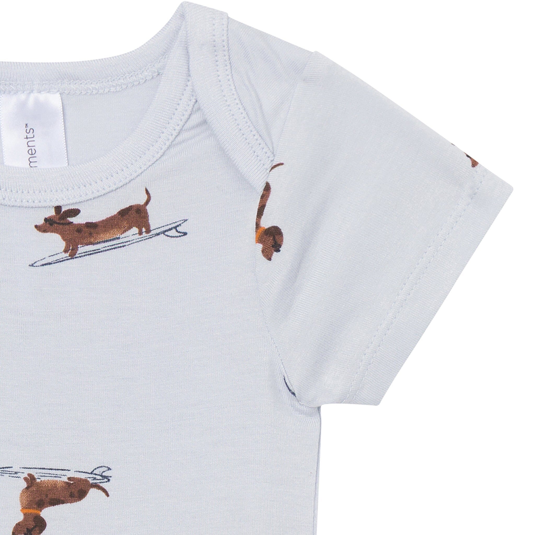 4-Piece Baby Boys Dachshund Surf Bodysuits and Pants Viscose Set - Image 3