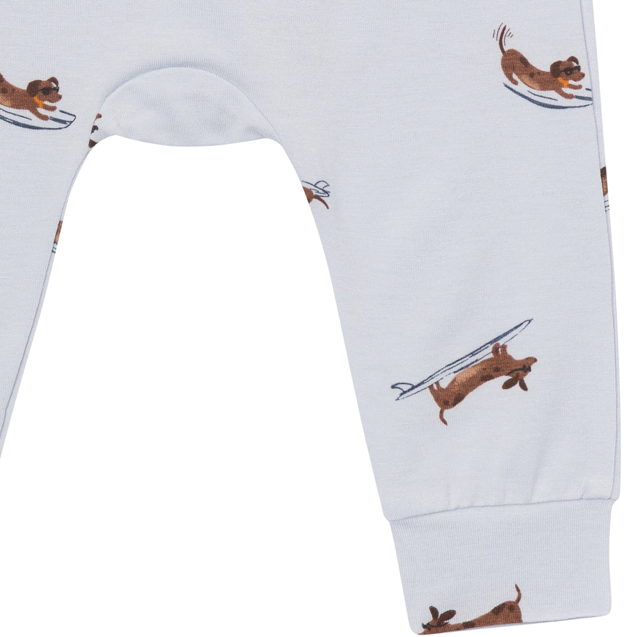 4-Piece Baby Boys Dachshund Surf Bodysuits and Pants Viscose Set - Image 7