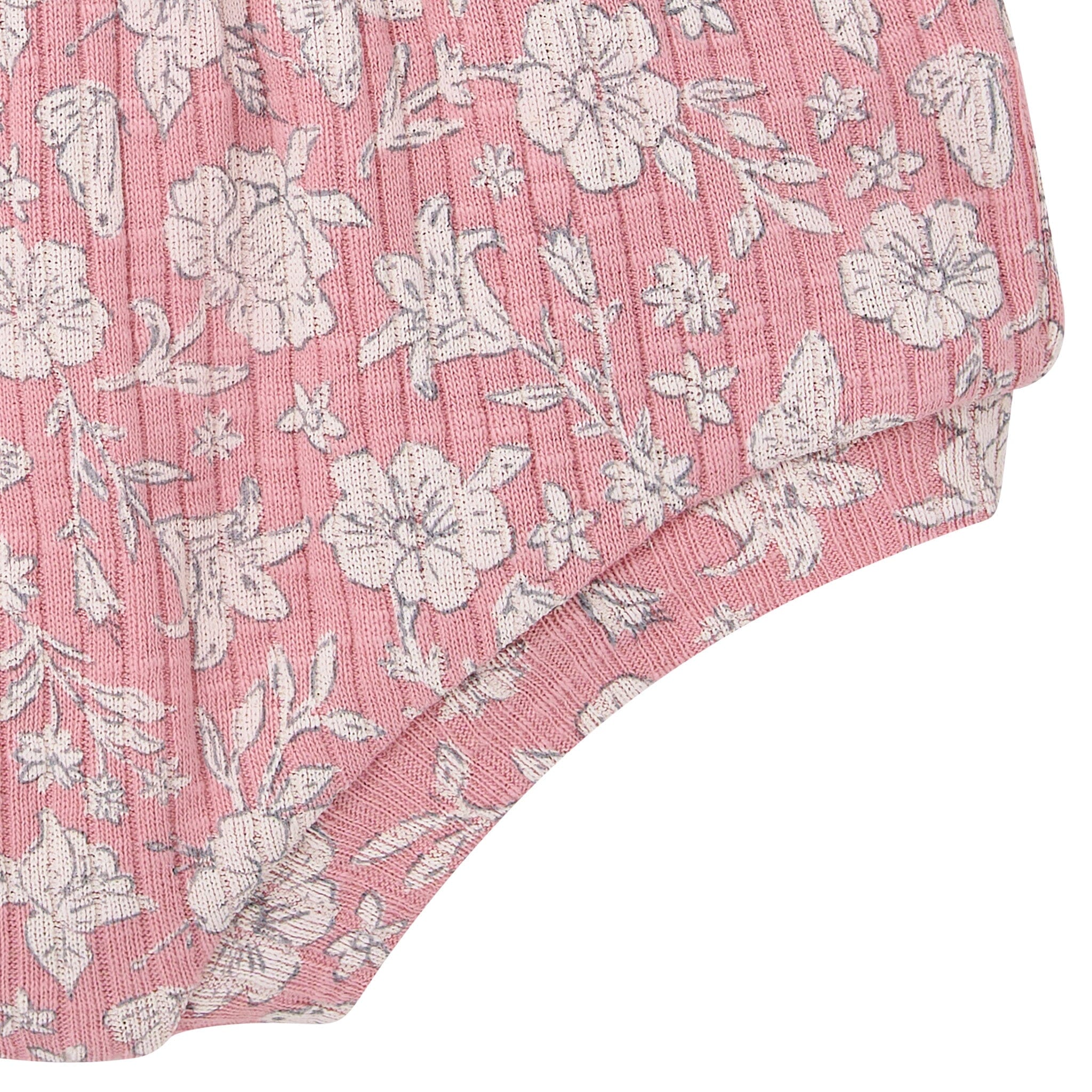 4-Piece Baby Girls Pink Flower Short Sleeve Bodysuits and Shorts Set - Image 17