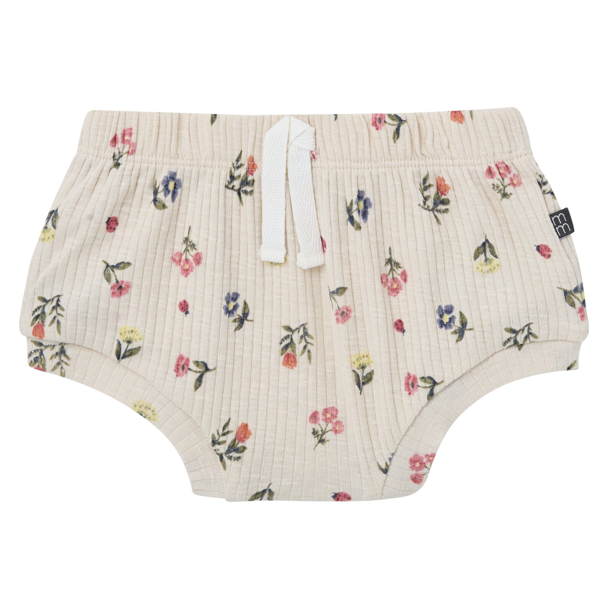 4-Piece Baby Girls Beige Garden Short Sleeve Bodysuits and Shorts Set - Image 6