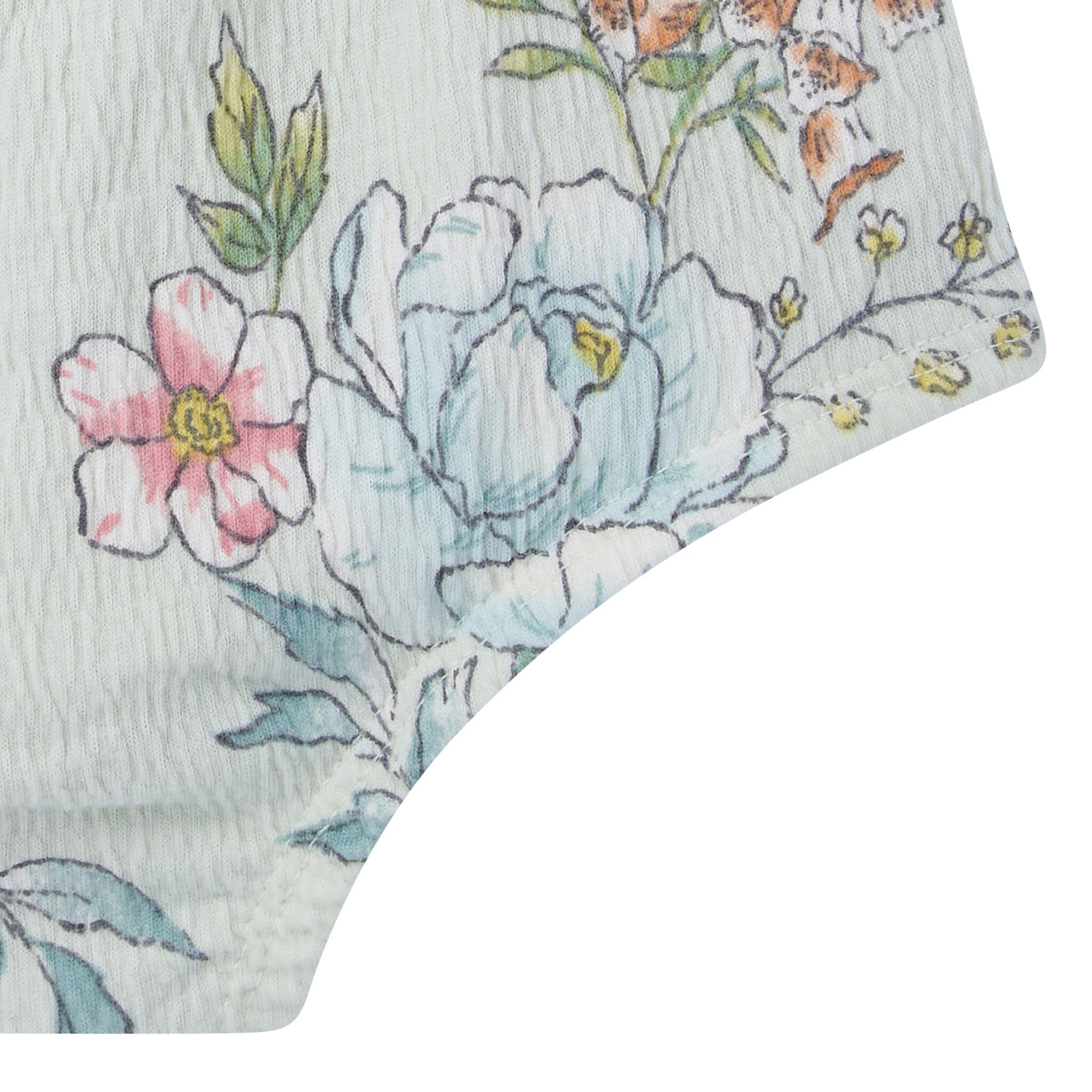 2-Piece Baby Girls Blue Floral Smocked Dress and Diaper Cover - Image 13