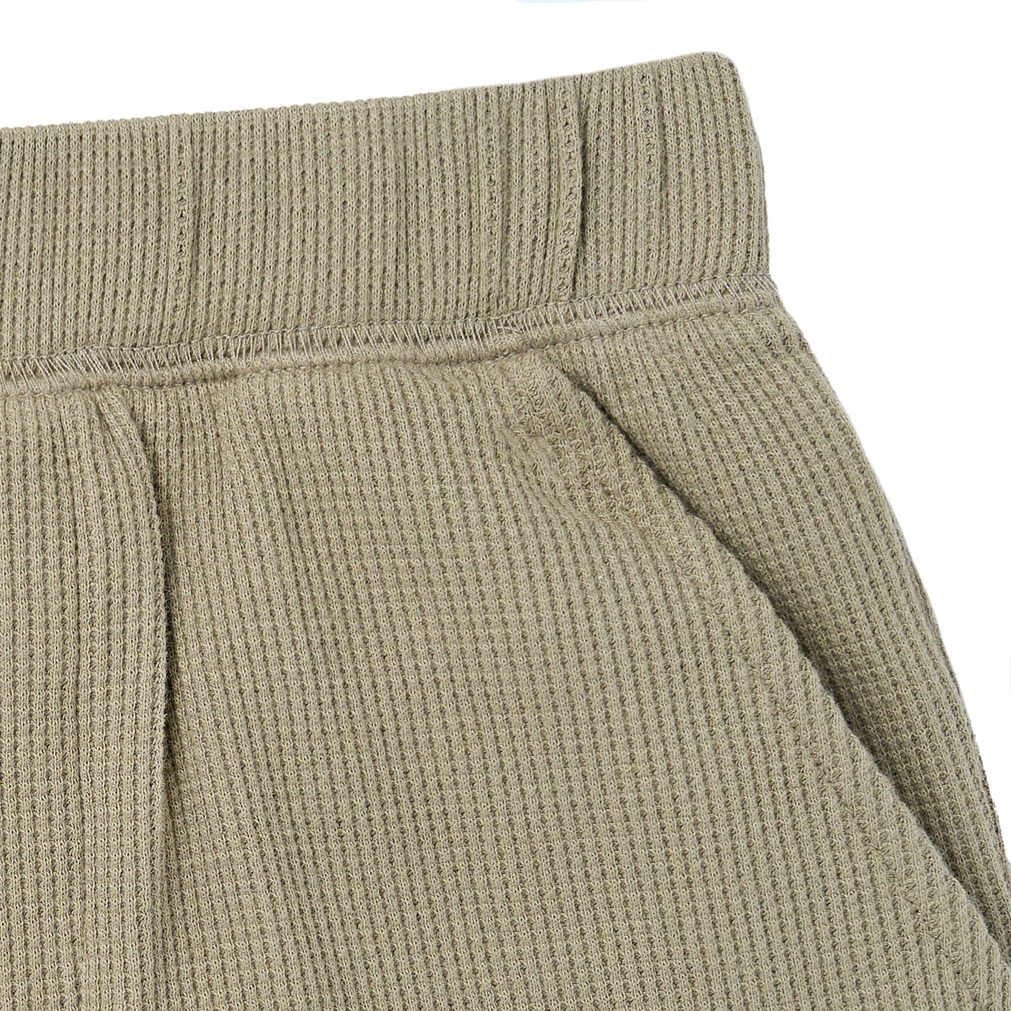 2-Piece Boys Muted Olive Johnny Collar Shirt and Shorts Set - Image 10