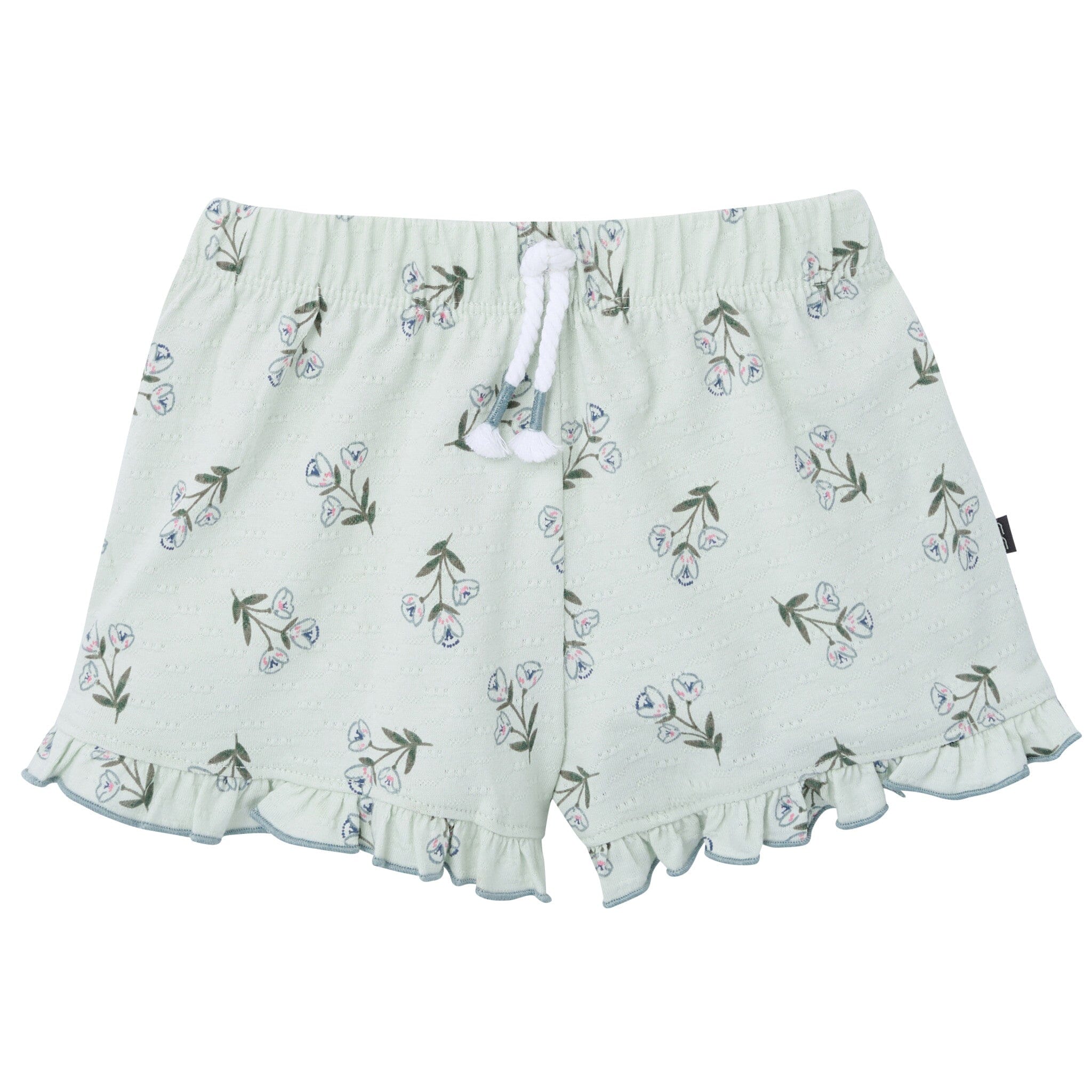 4-Piece Girls Blue Floral Tank Tops & Shorts Set - Image 6