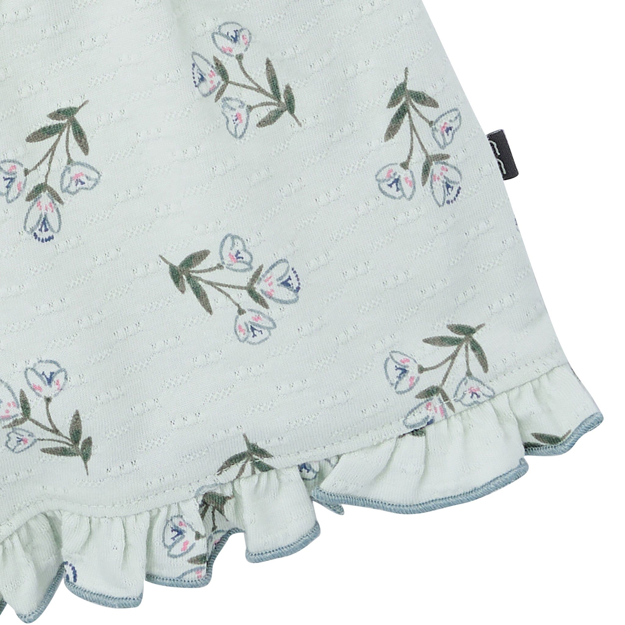 4-Piece Girls Blue Floral Tank Tops & Shorts Set - Image 8